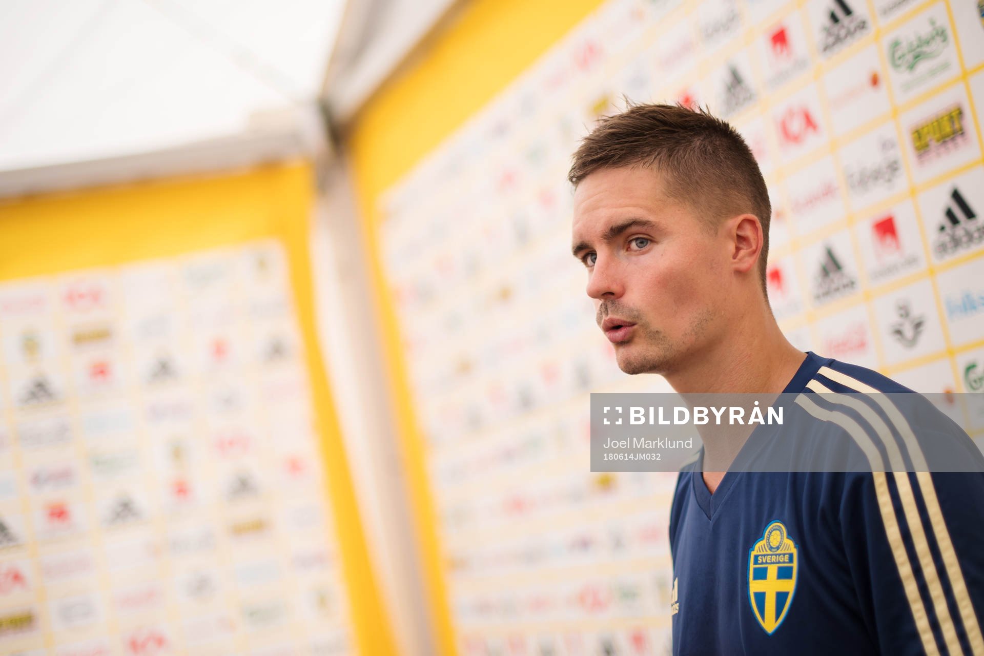 Mikael Lustig of the Swedish national football team
