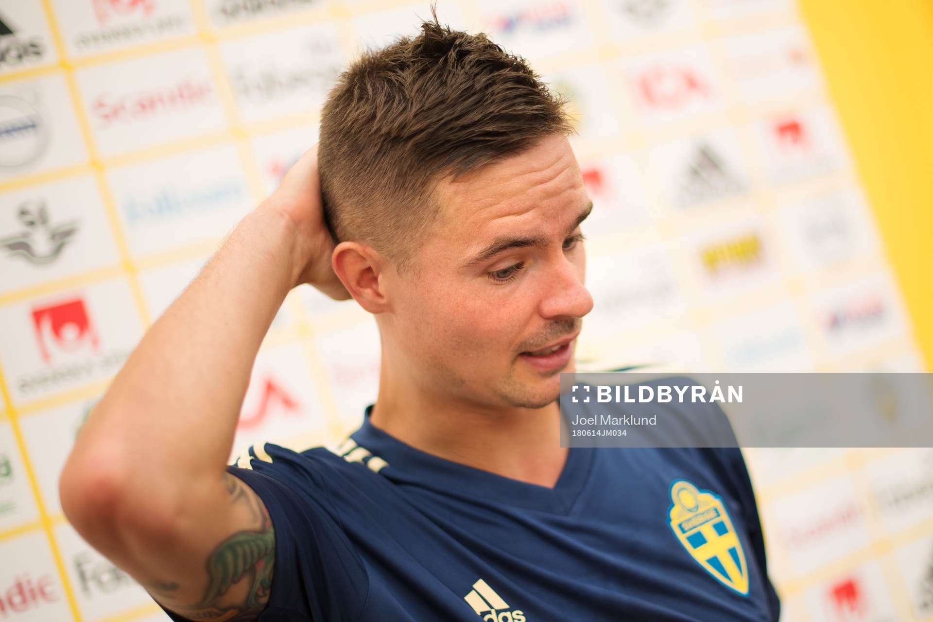 Mikael Lustig of the Swedish national football team