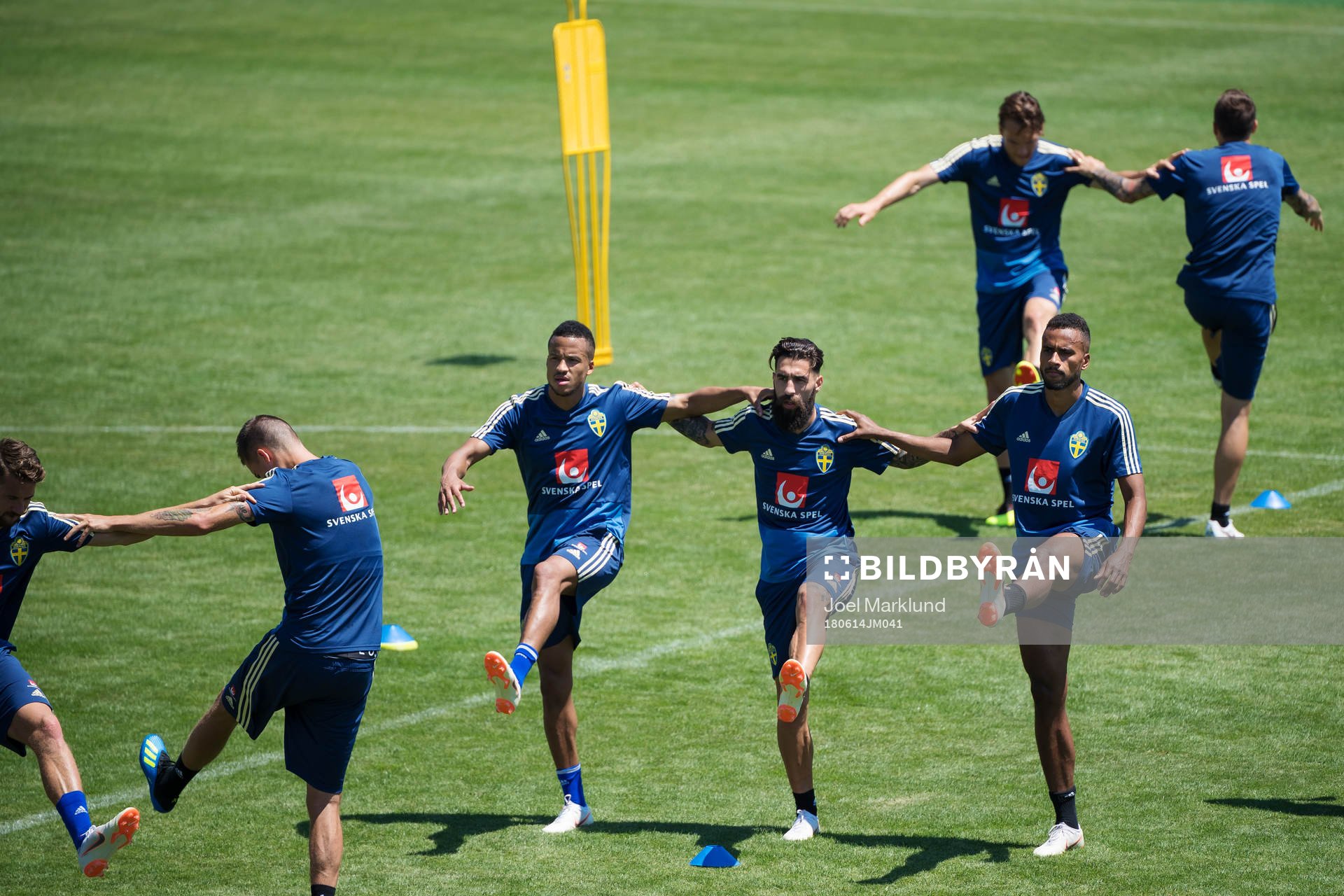 Martin Olsson, Jimmy Durmaz and Isaac Kiese Thelin of the