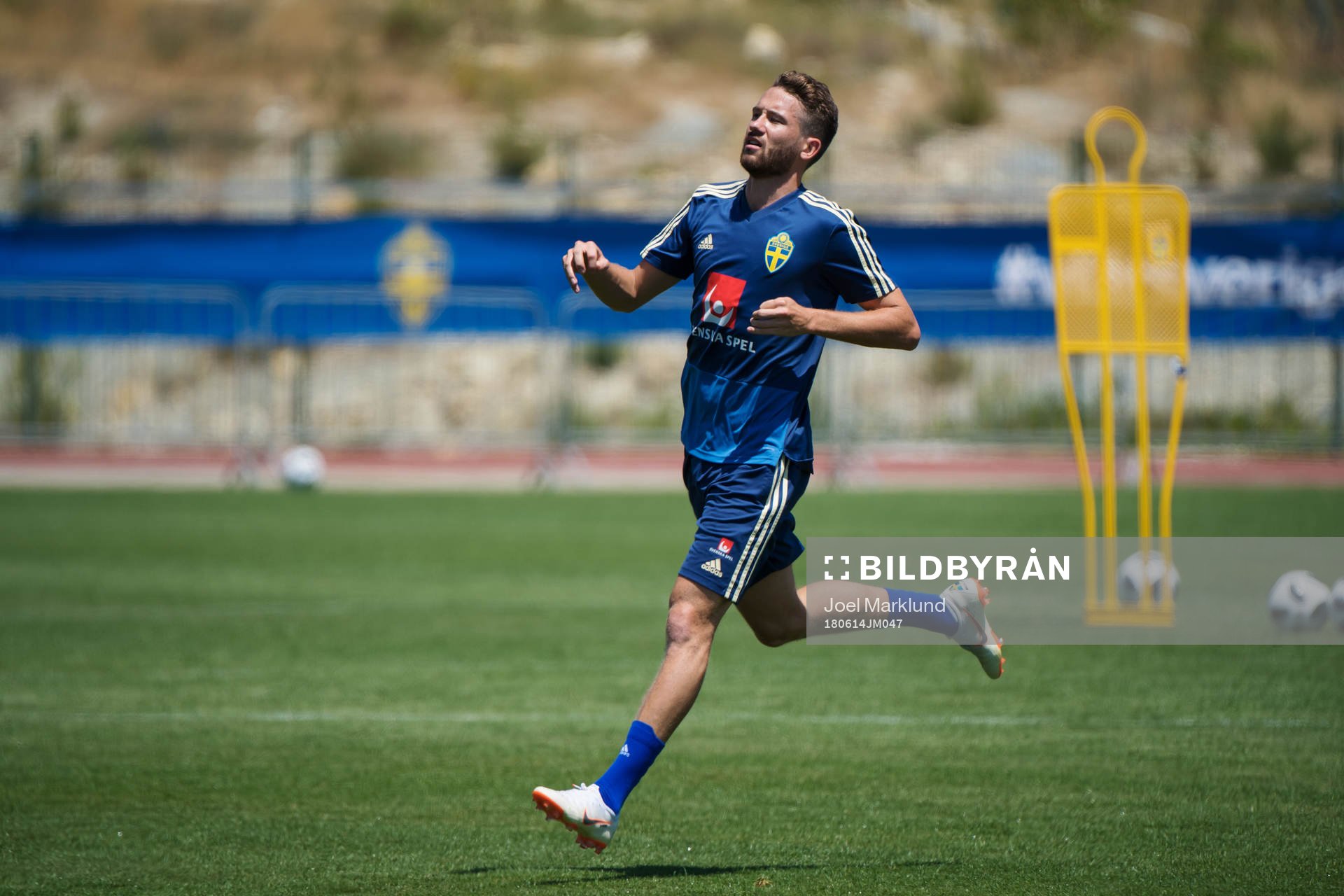 Marcus Rohdén of the Swedish national football team at a