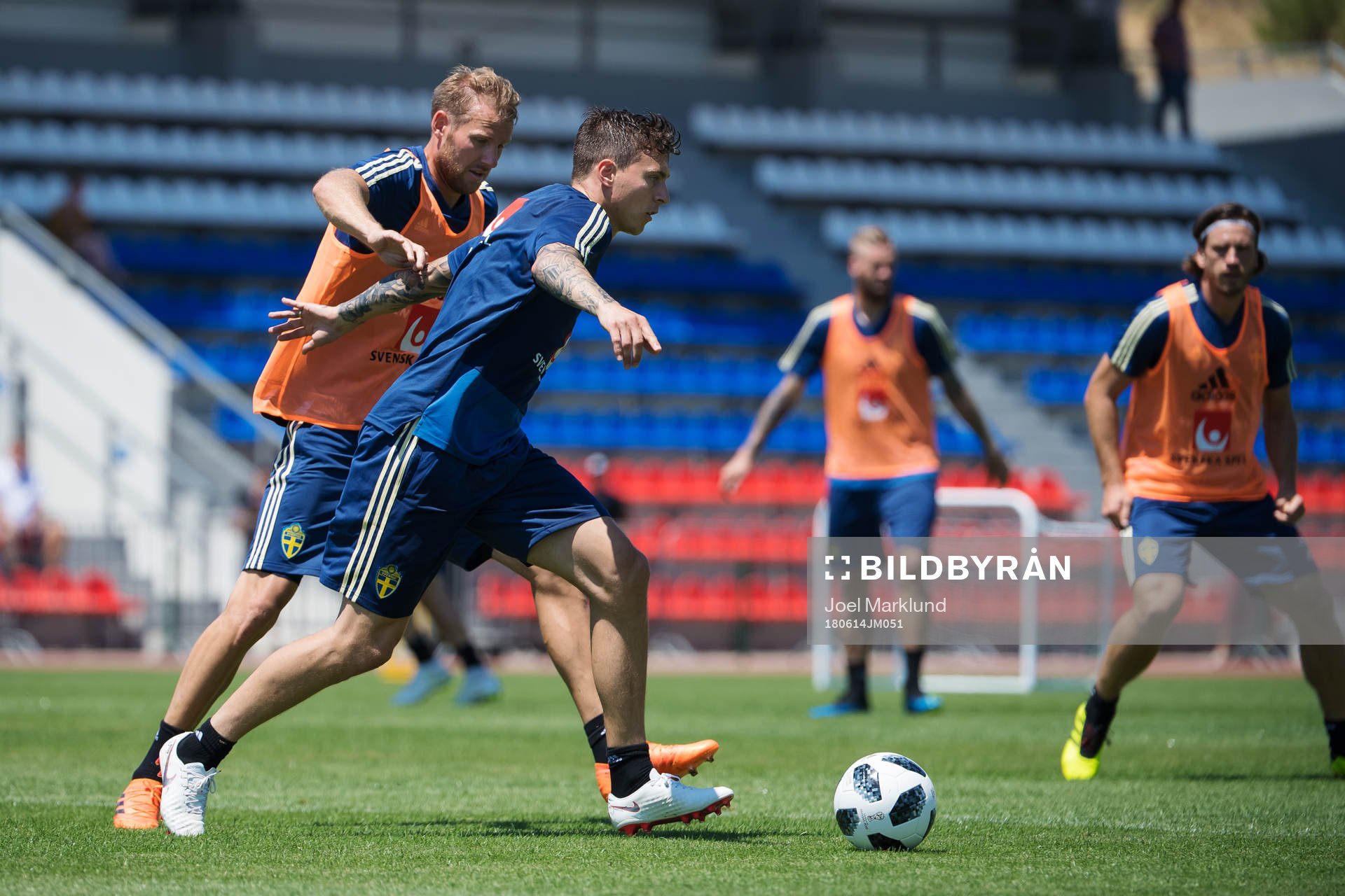 Ola Toivonen and Victor Nilsson Lindelöf of the Swedish