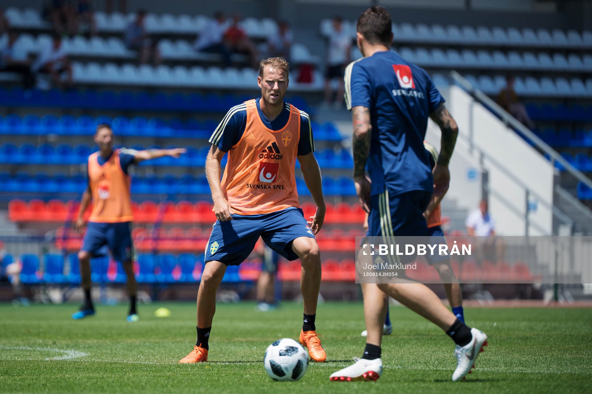Ola Toivonen of the Swedish national football team at a