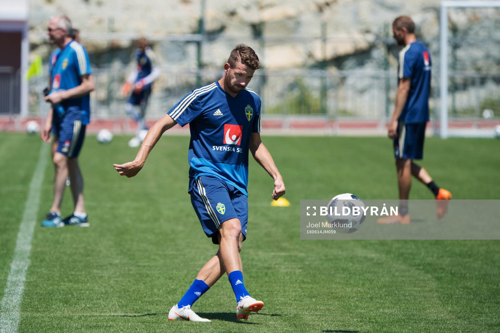 Marcus Rohdén of the Swedish national football team at a