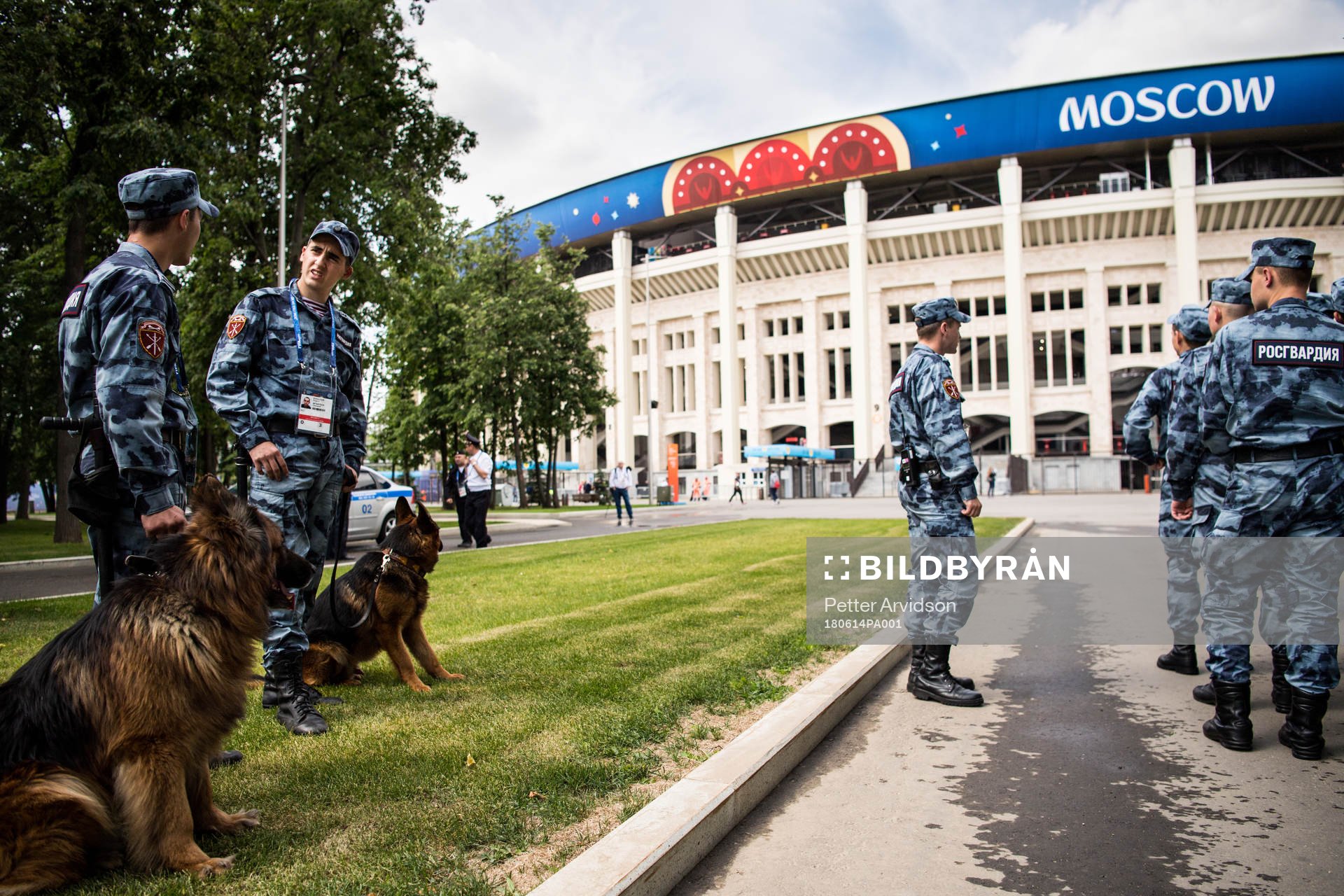 Military outside Luzhniki Stadium prior the FIFA World Cup