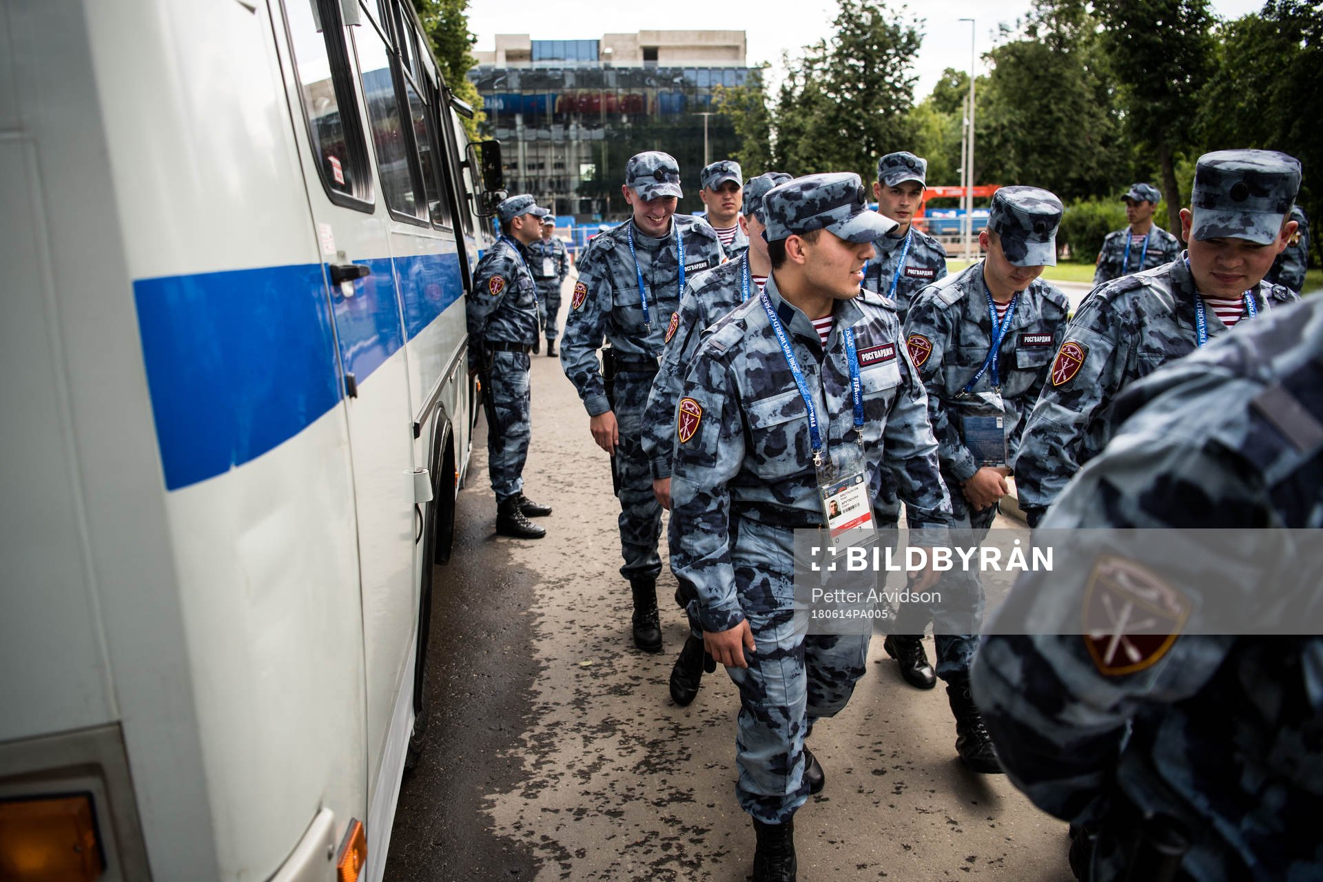 Military outside Luzhniki Stadium prior the FIFA World Cup