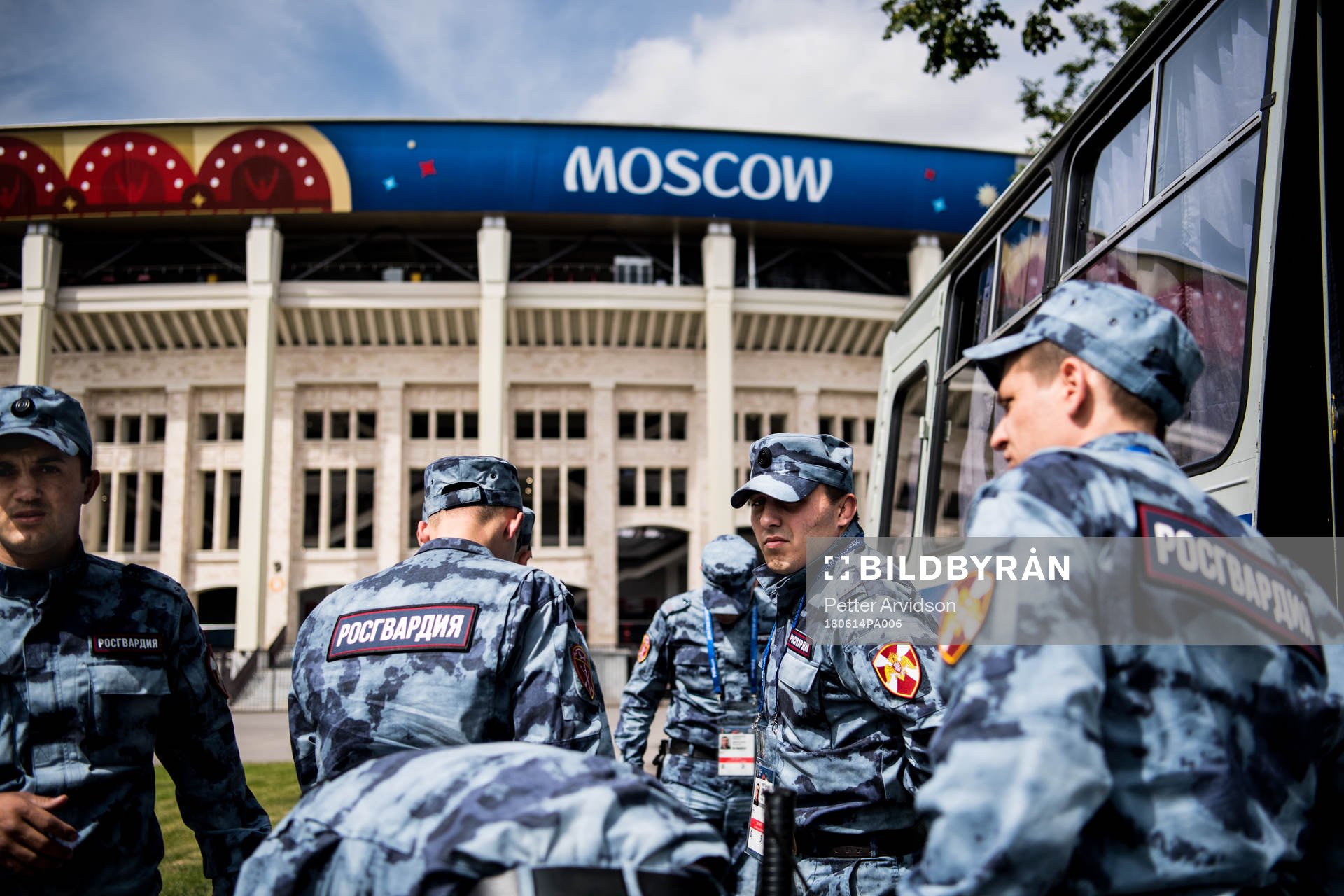 Military outside Luzhniki Stadium prior the FIFA World Cup