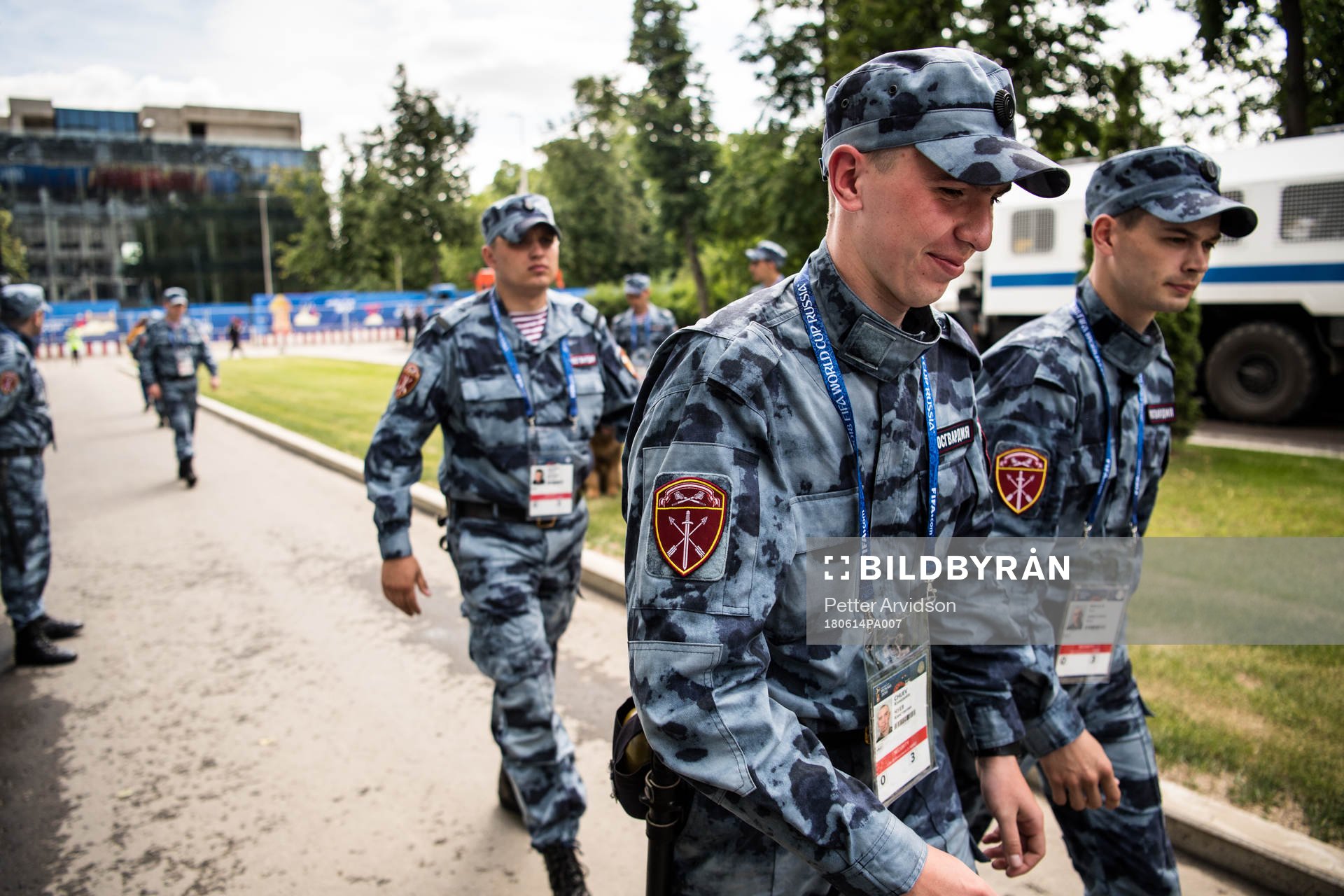 Military outside Luzhniki Stadium prior the FIFA World Cup