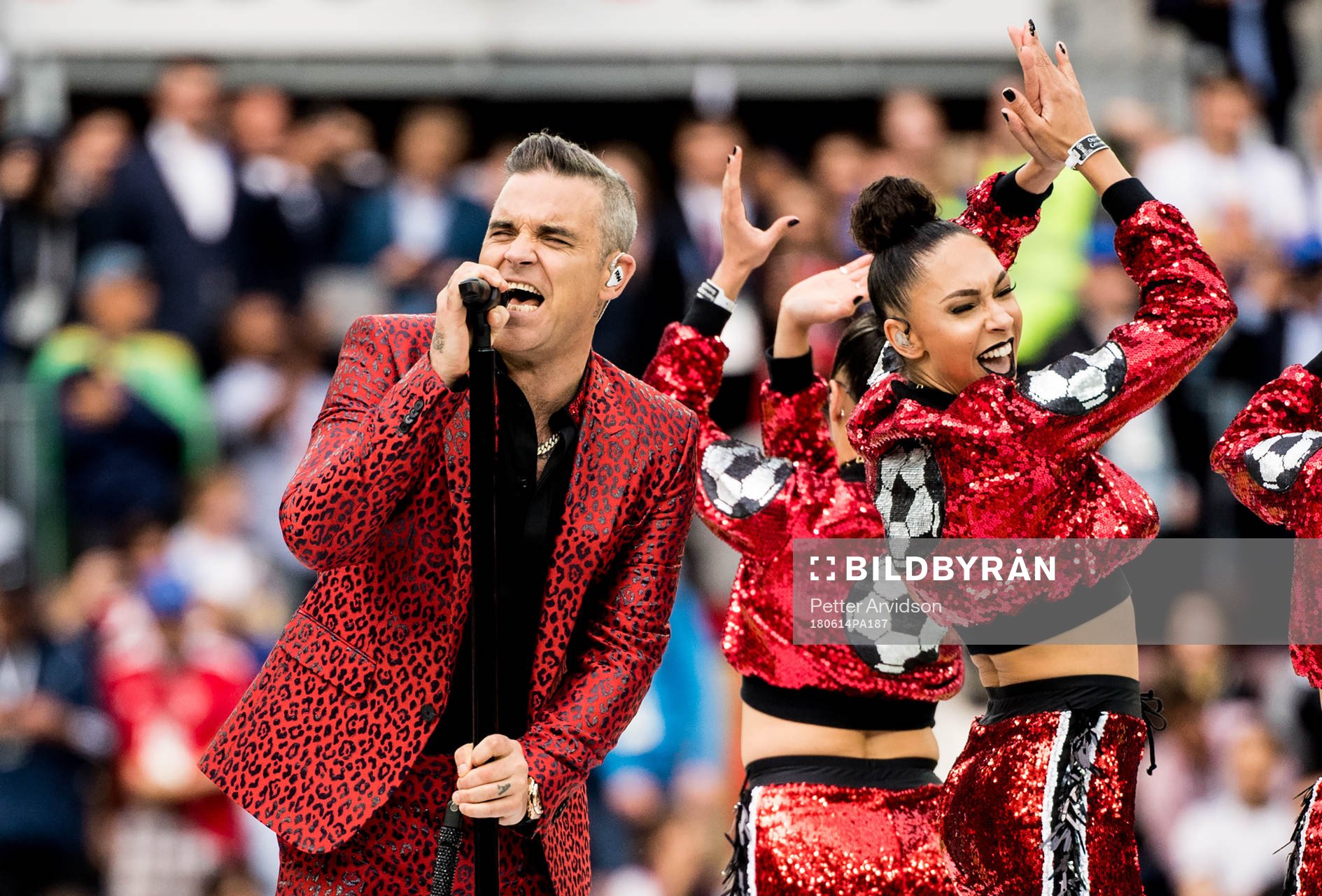 Robbie Williams performs