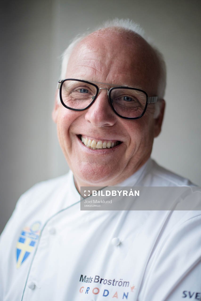 Chef Mats Broström poses for a portrait at a press event