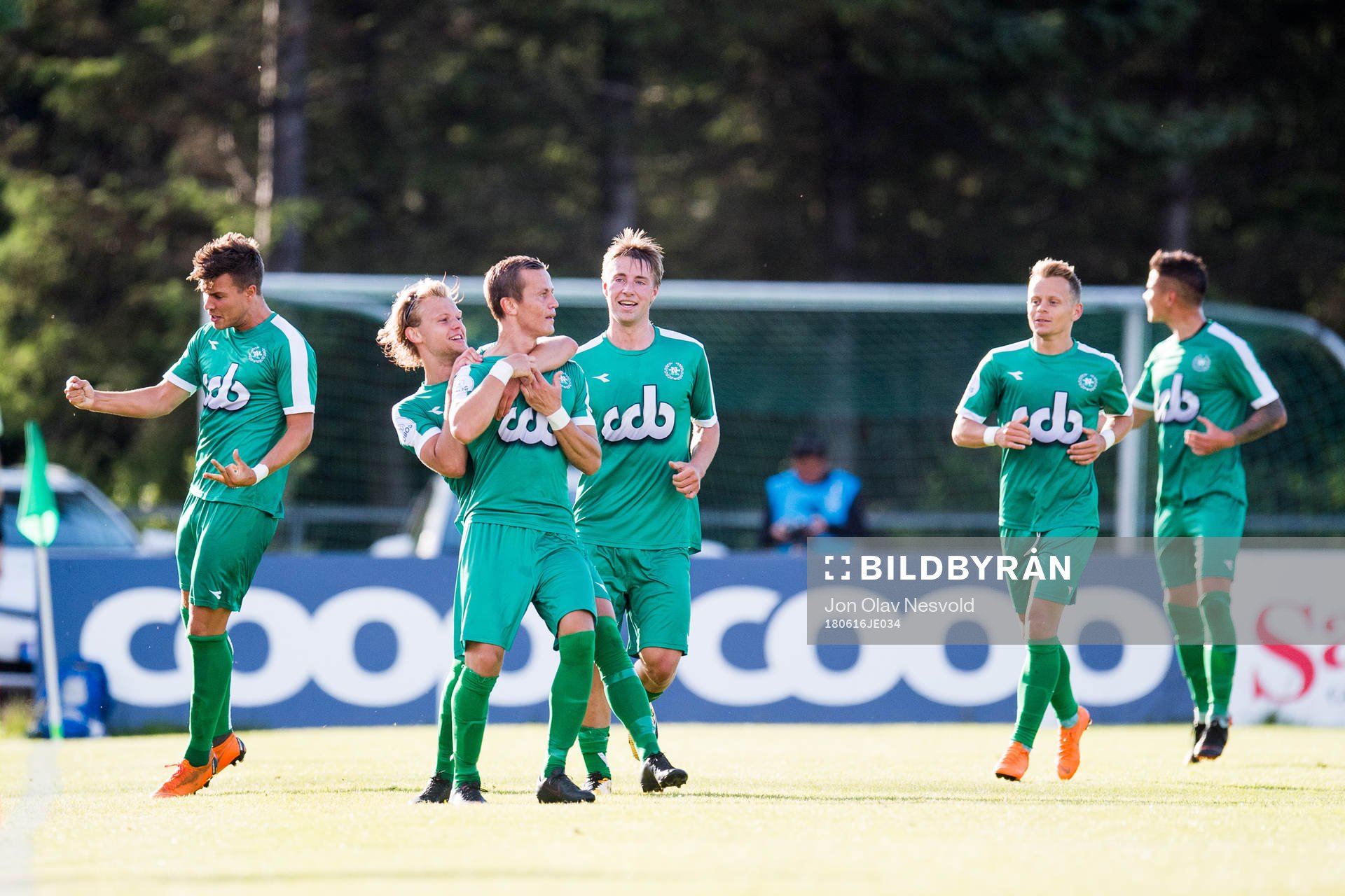 Ståle Steen Sæthre of Nest-Sotra celebrates the 4-0 goal