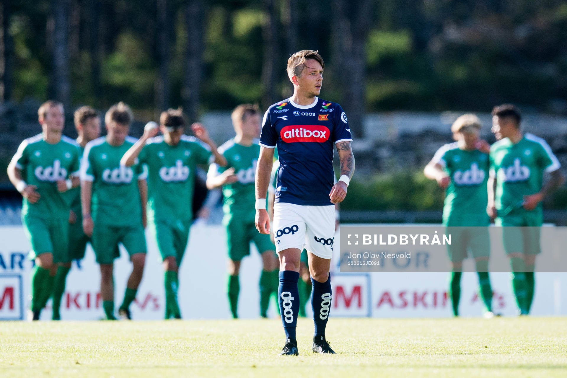 Claes Kronberg of Viking looks dejected while the players