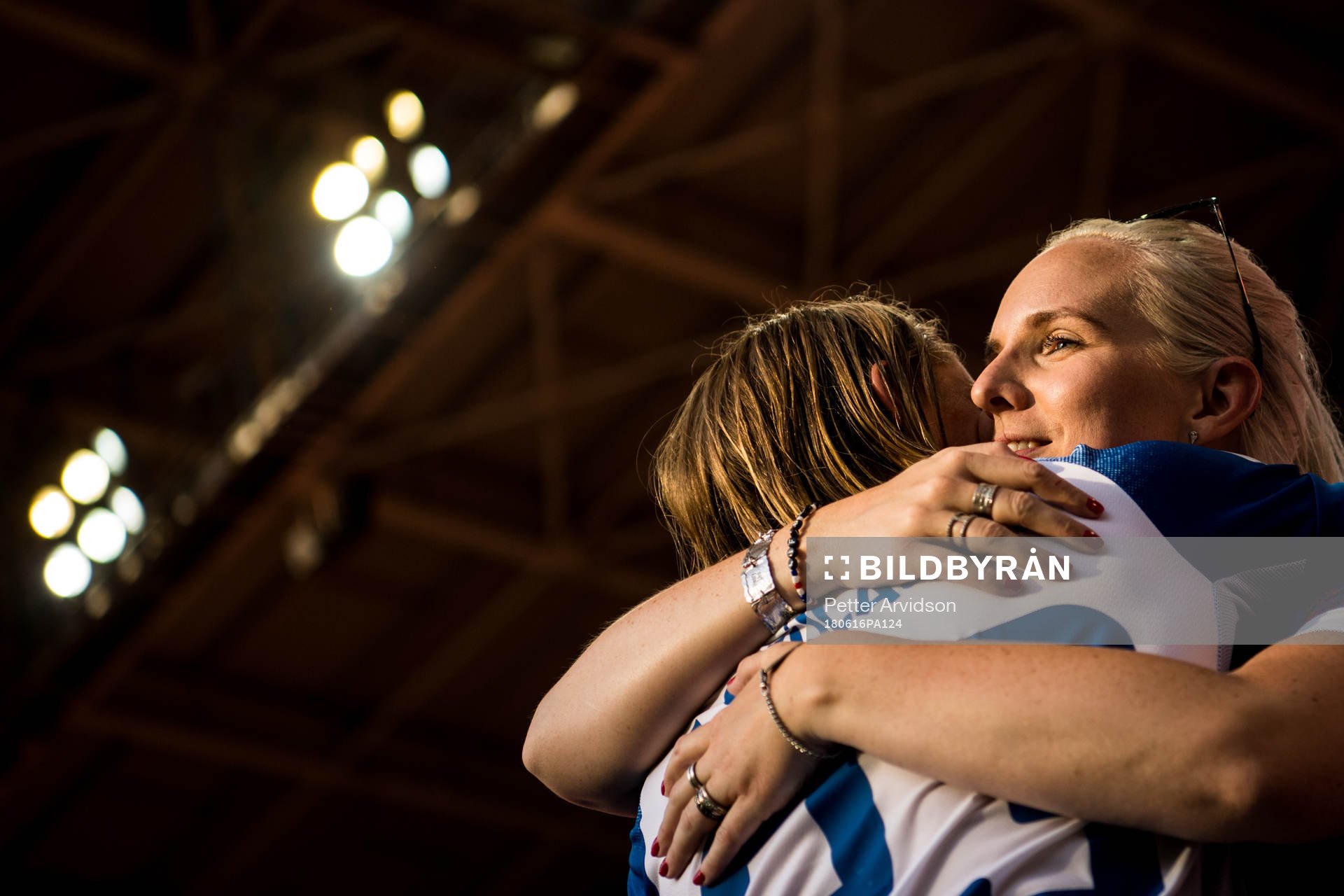 Ari Skulason of Iceland celebrates with his girlfriend