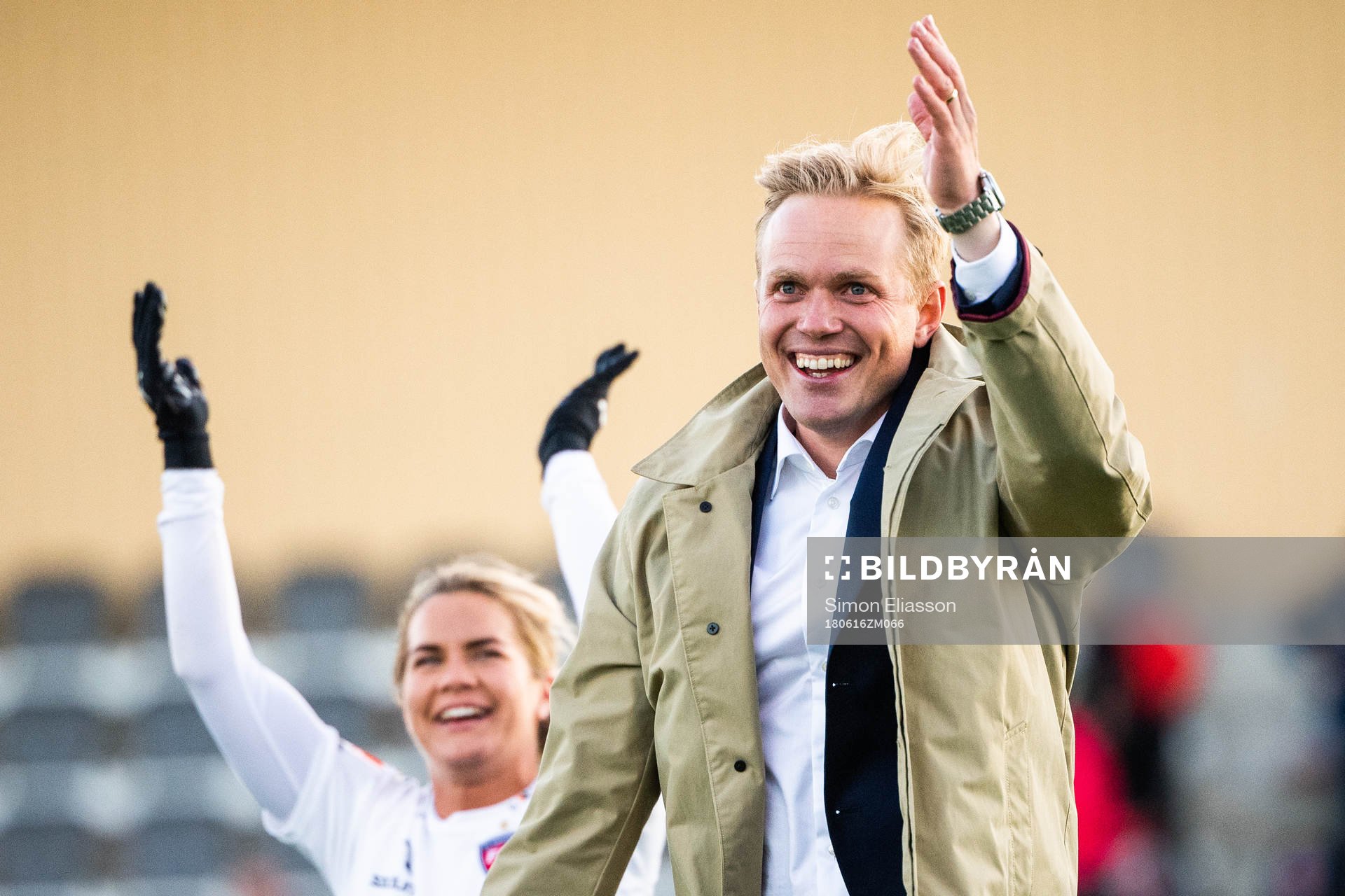Rosengårds tränare Jonas Eidevall jublar