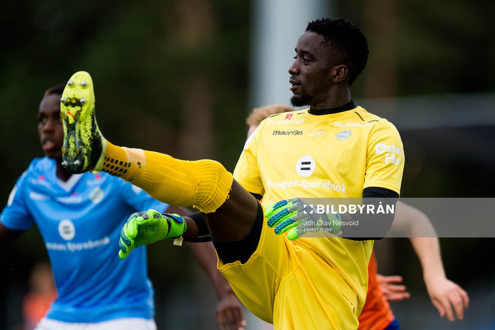 Goalkeeper Arnold Origi of Sandnes Ulf
