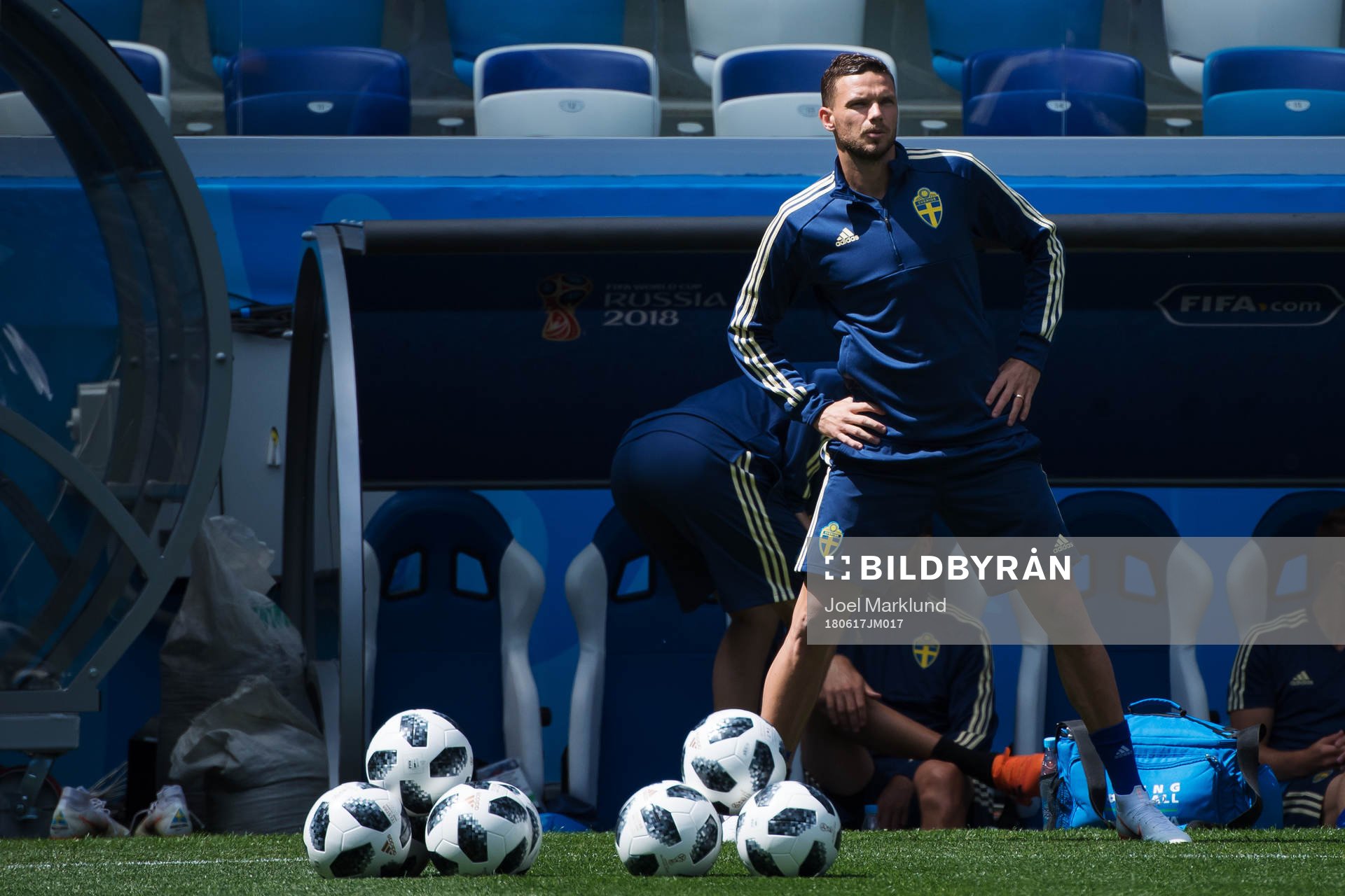 Marcus Berg of the Swedish national football team at a