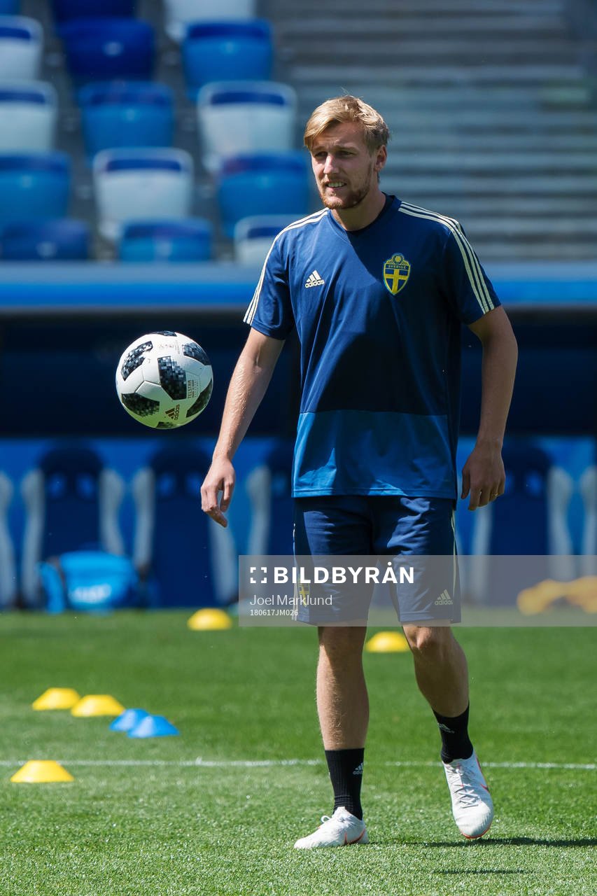 Emil Forsberg of the Swedish national football team at a