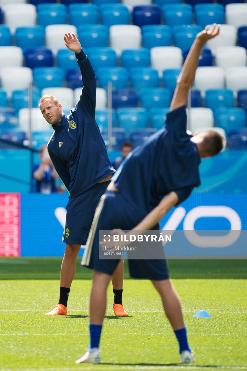 Ola Toivonen of the Swedish national football team at a
