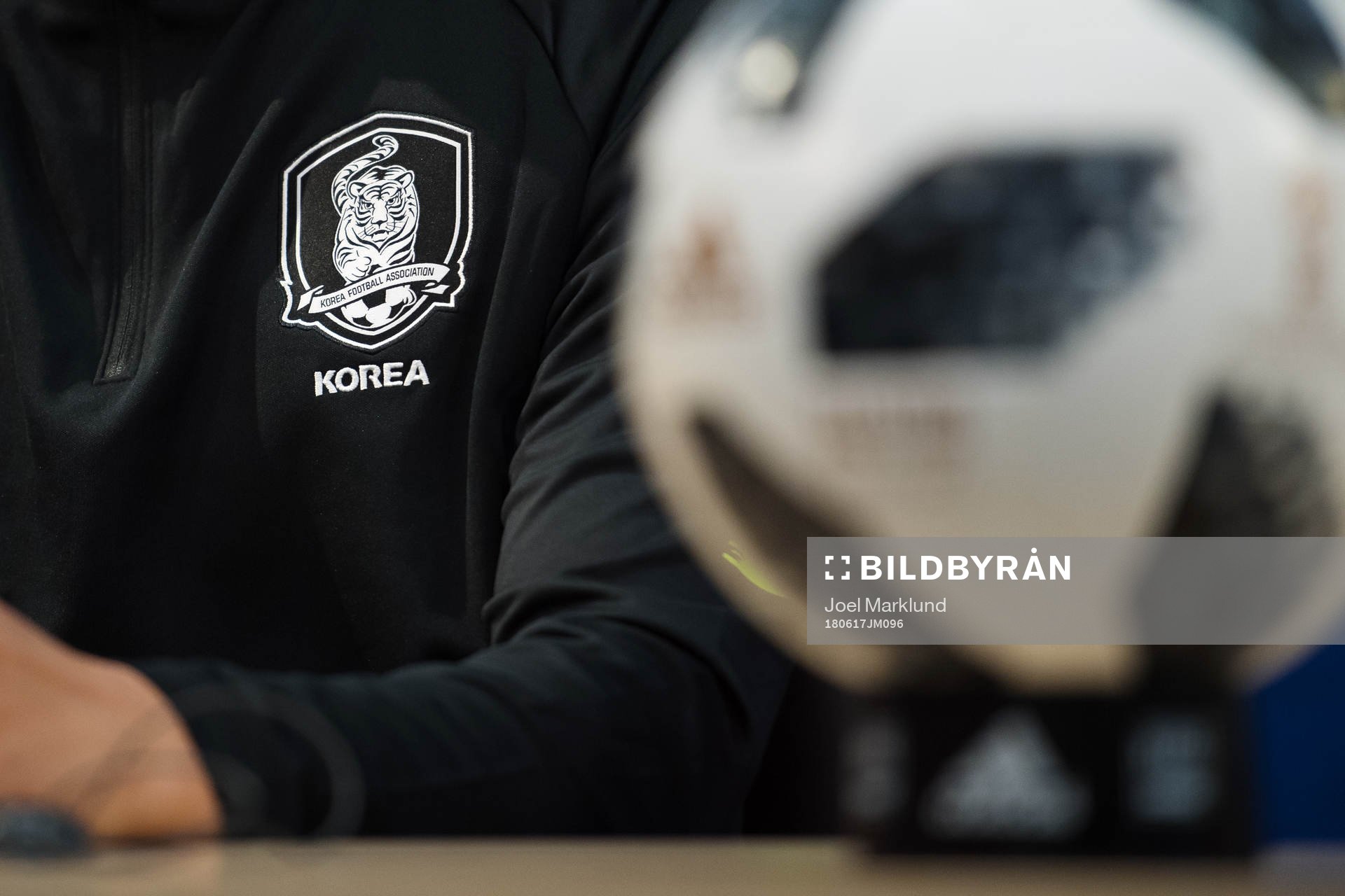 The logo of the Korean Football Association is seen