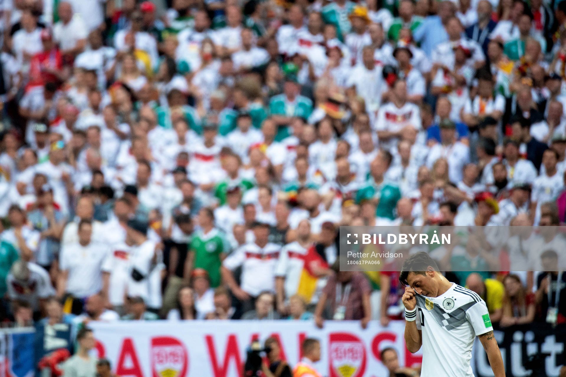 Mesut Özil of Germany looks dejected