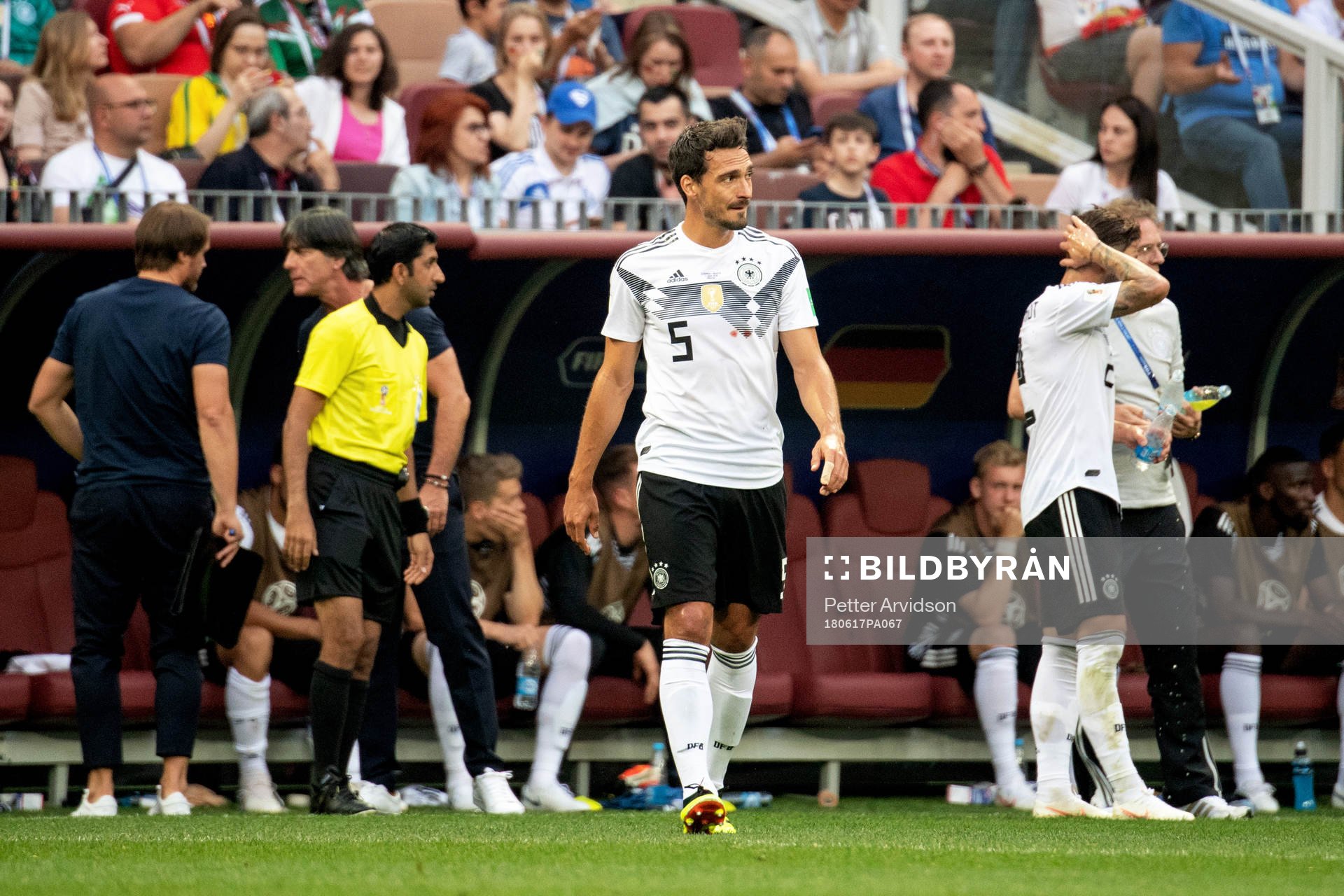 Mats Hummels of Germany looks dejected