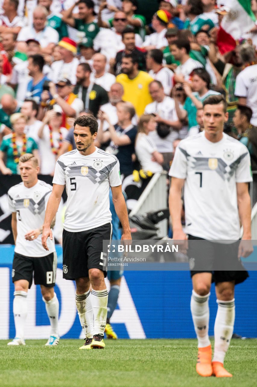Mats Hummels of Germany looks dejected