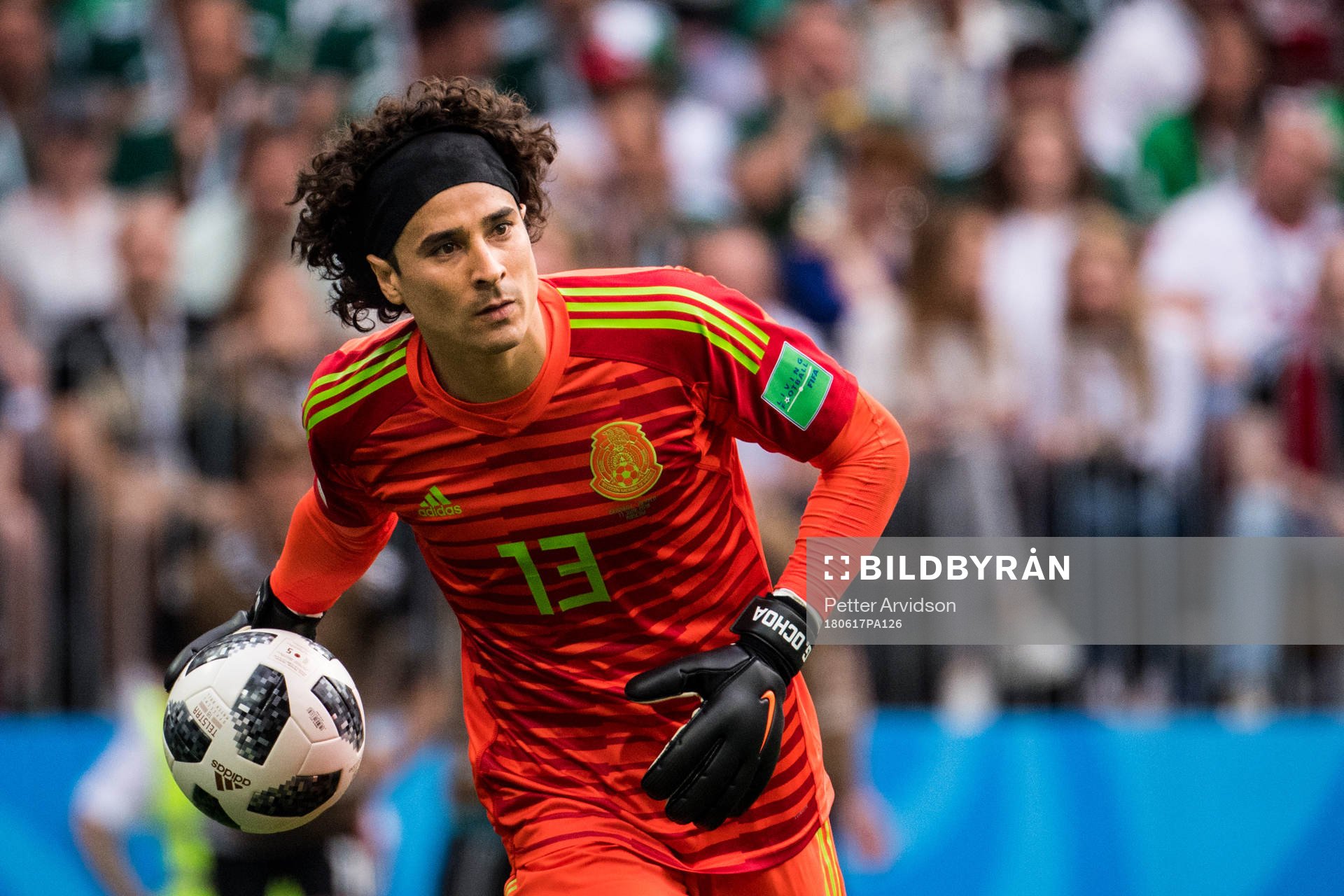 Goalkeeper Guillermo Ochoa of Mexico