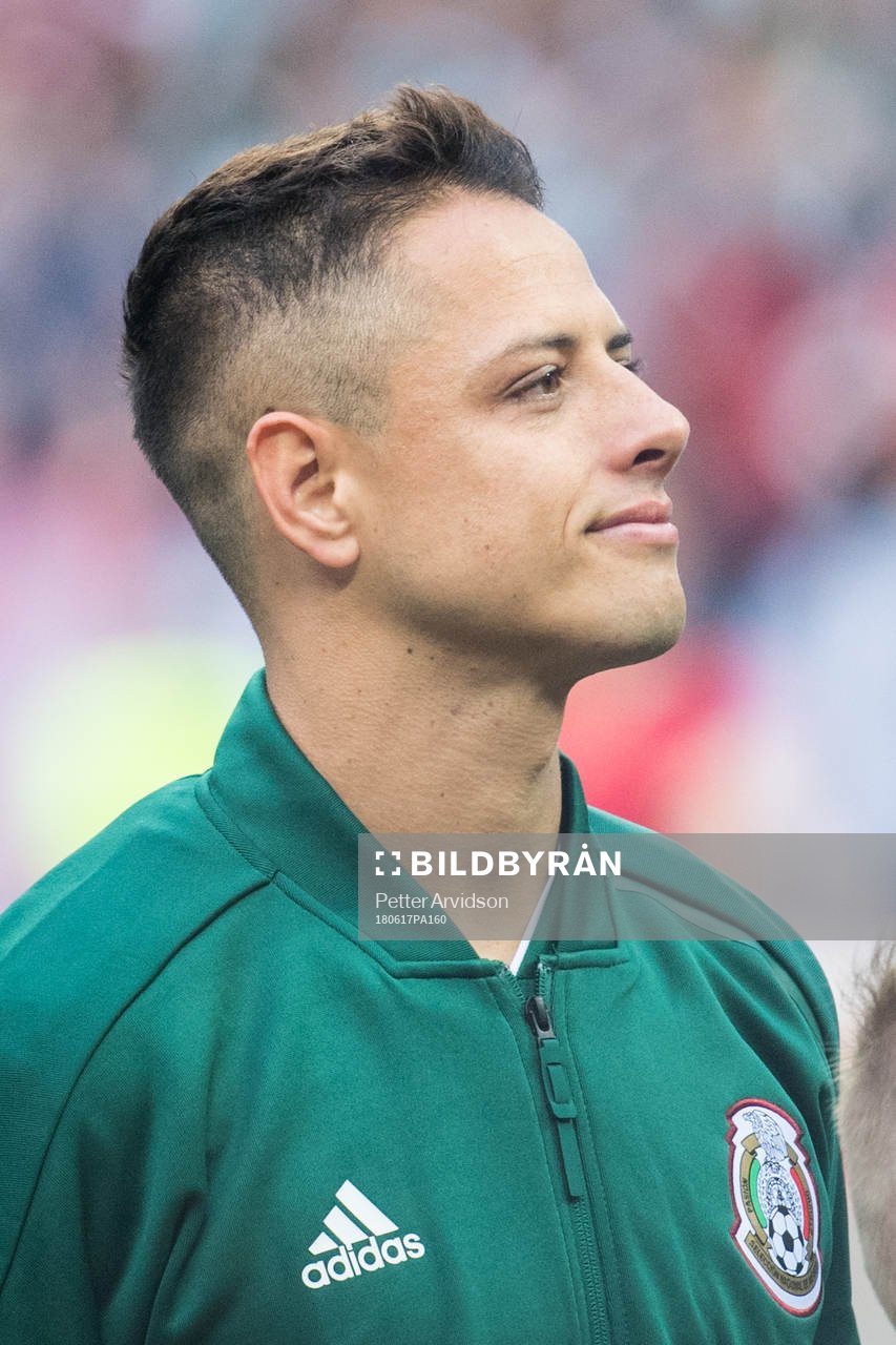 Javier Hernandez of Mexico prior the FIFA World Cup group