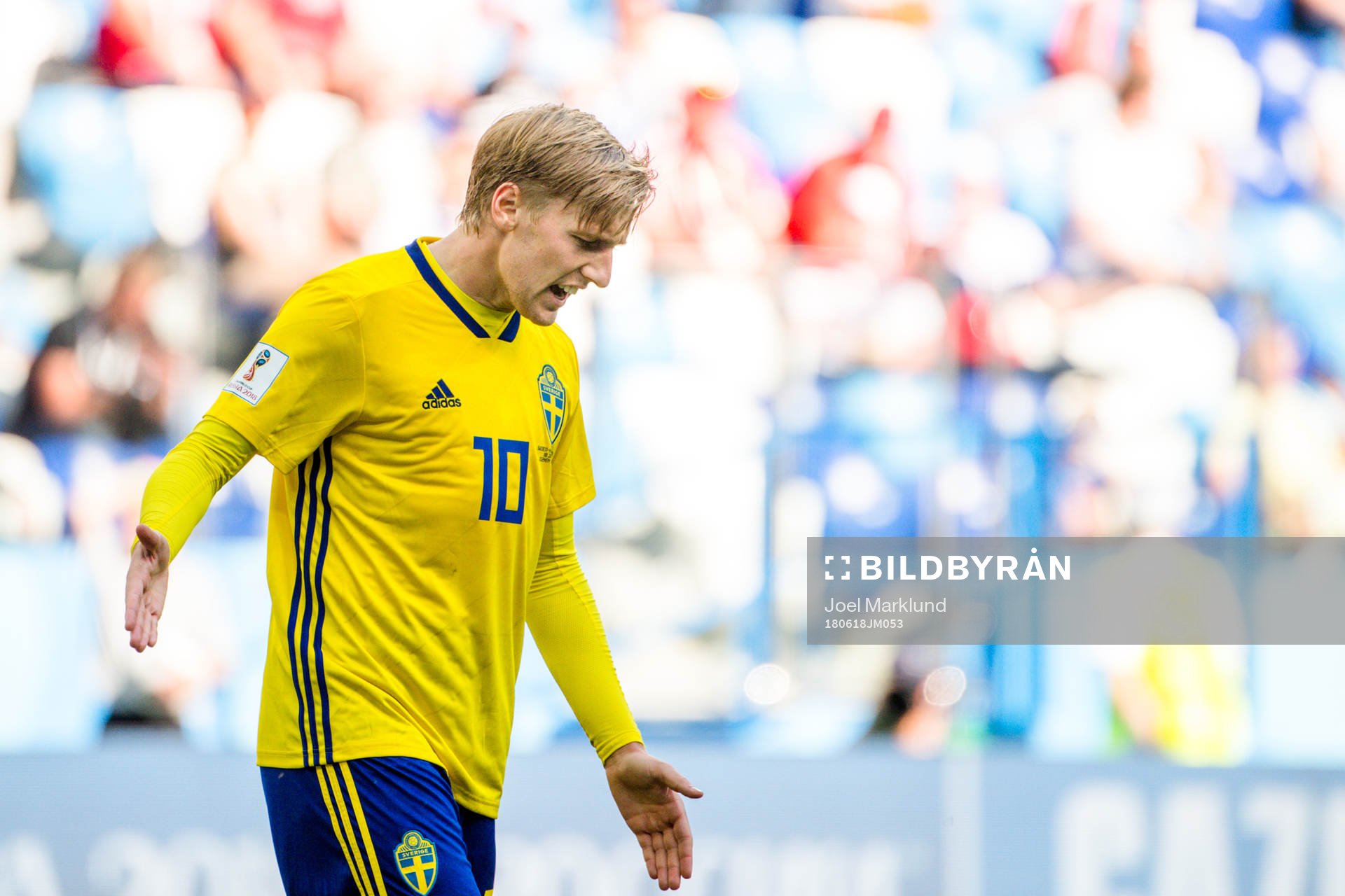 Emil Forsberg of Sweden looks dejected