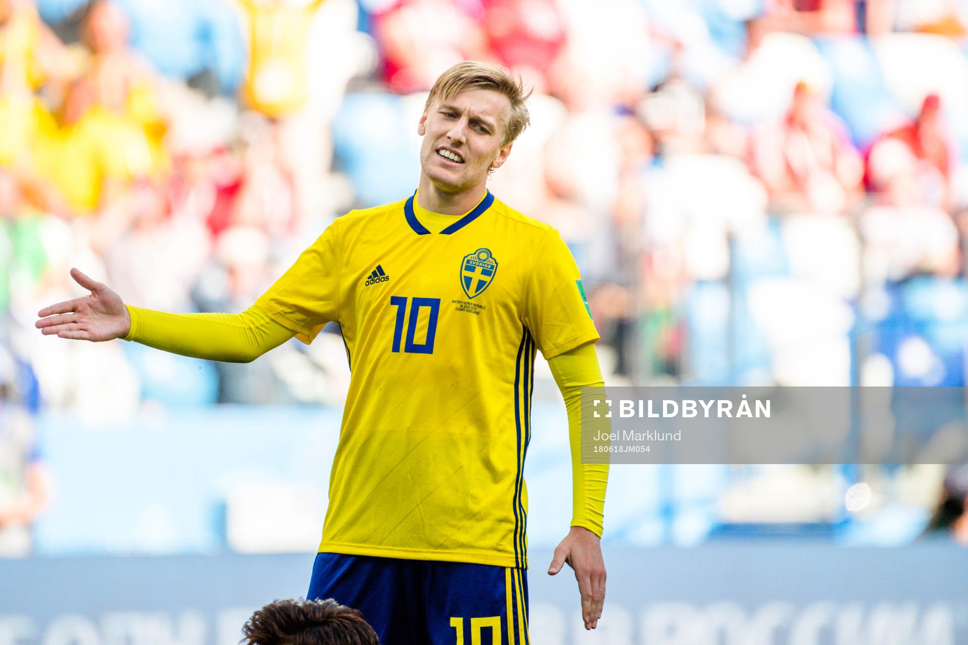 Emil Forsberg of Sweden looks dejected