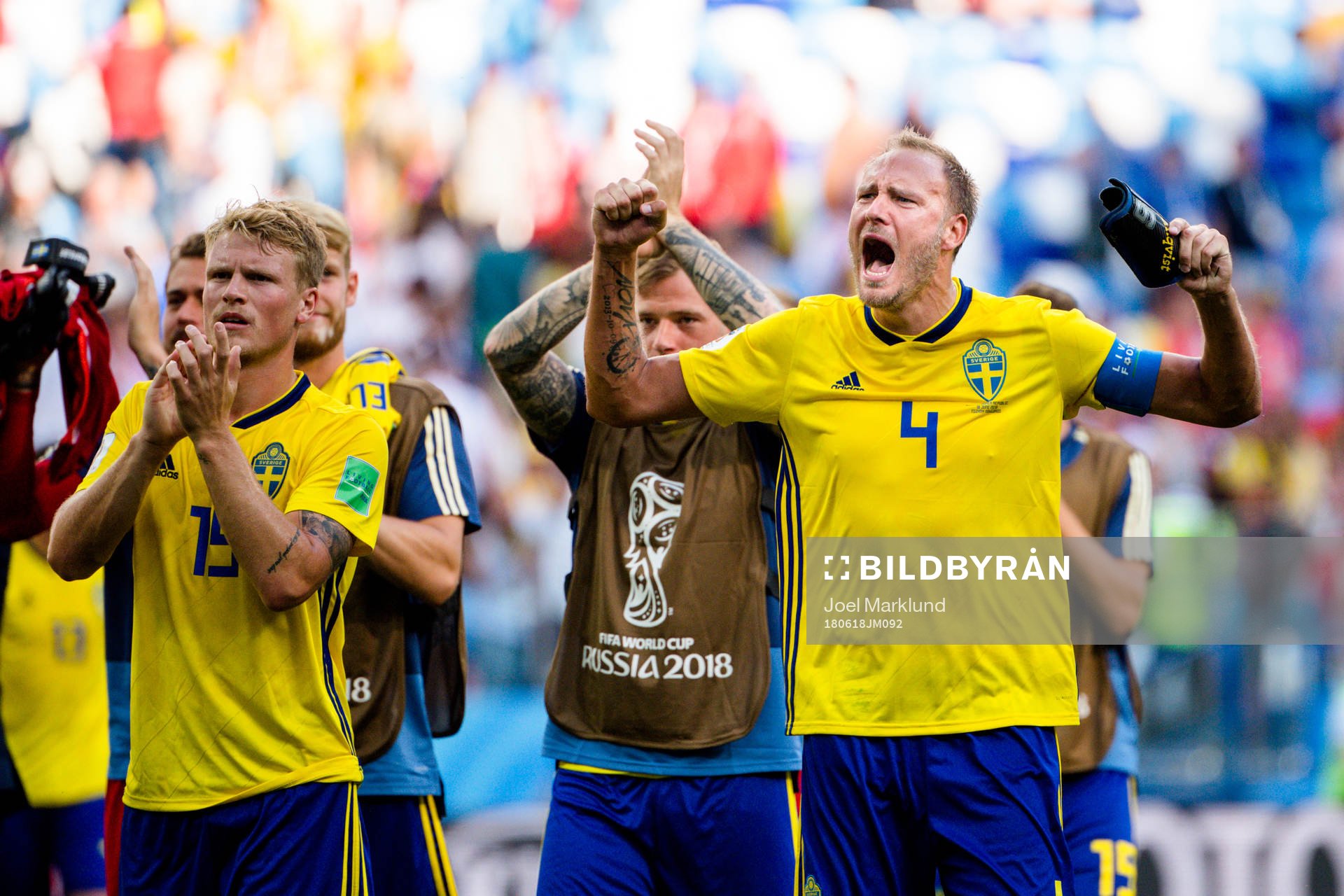Andreas Granqvist of Sweden celebrates