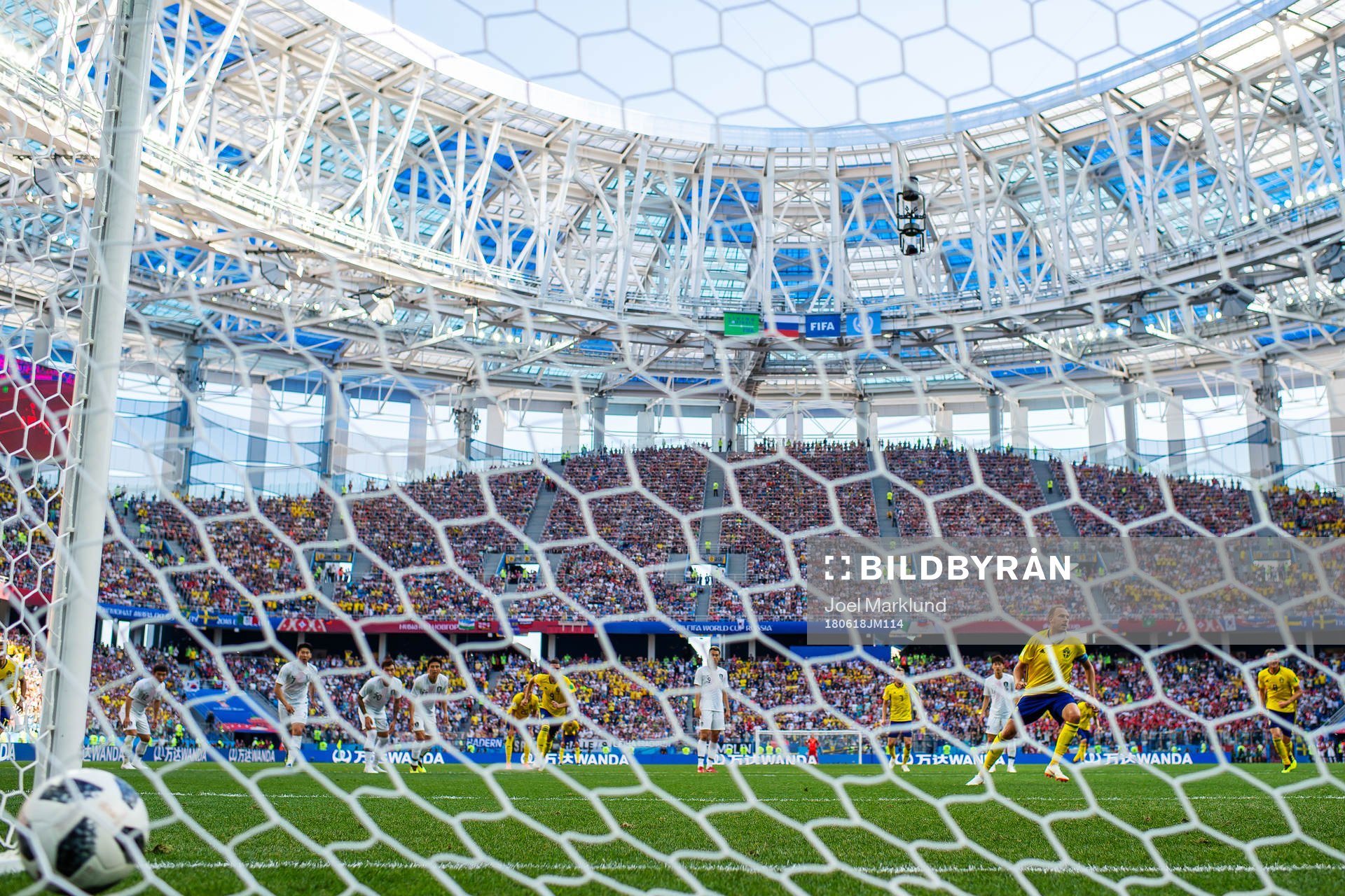 Andreas Granqvist of Sweden scores 1-0