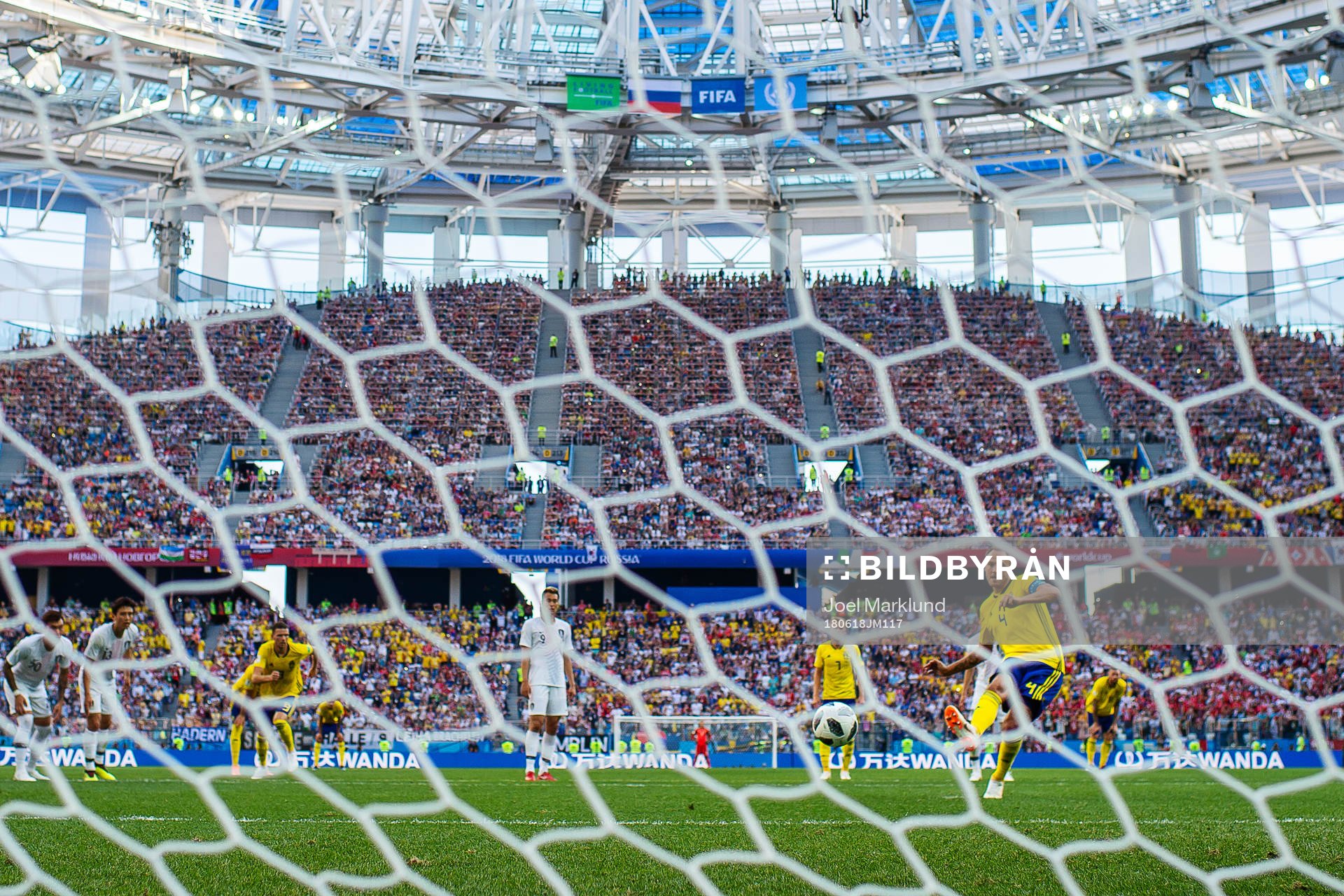 Andreas Granqvist of Sweden scores 1-0