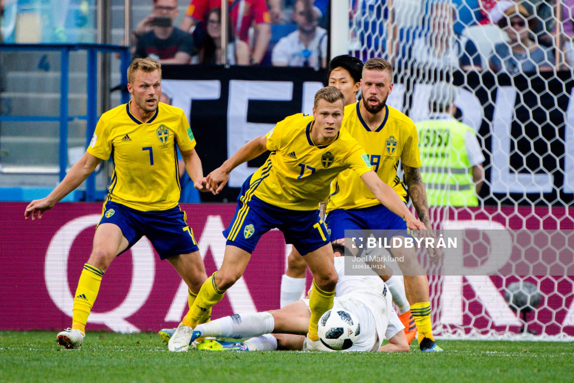 Sebastian Larsson, Viktor Claesson and Pontus Jansson of