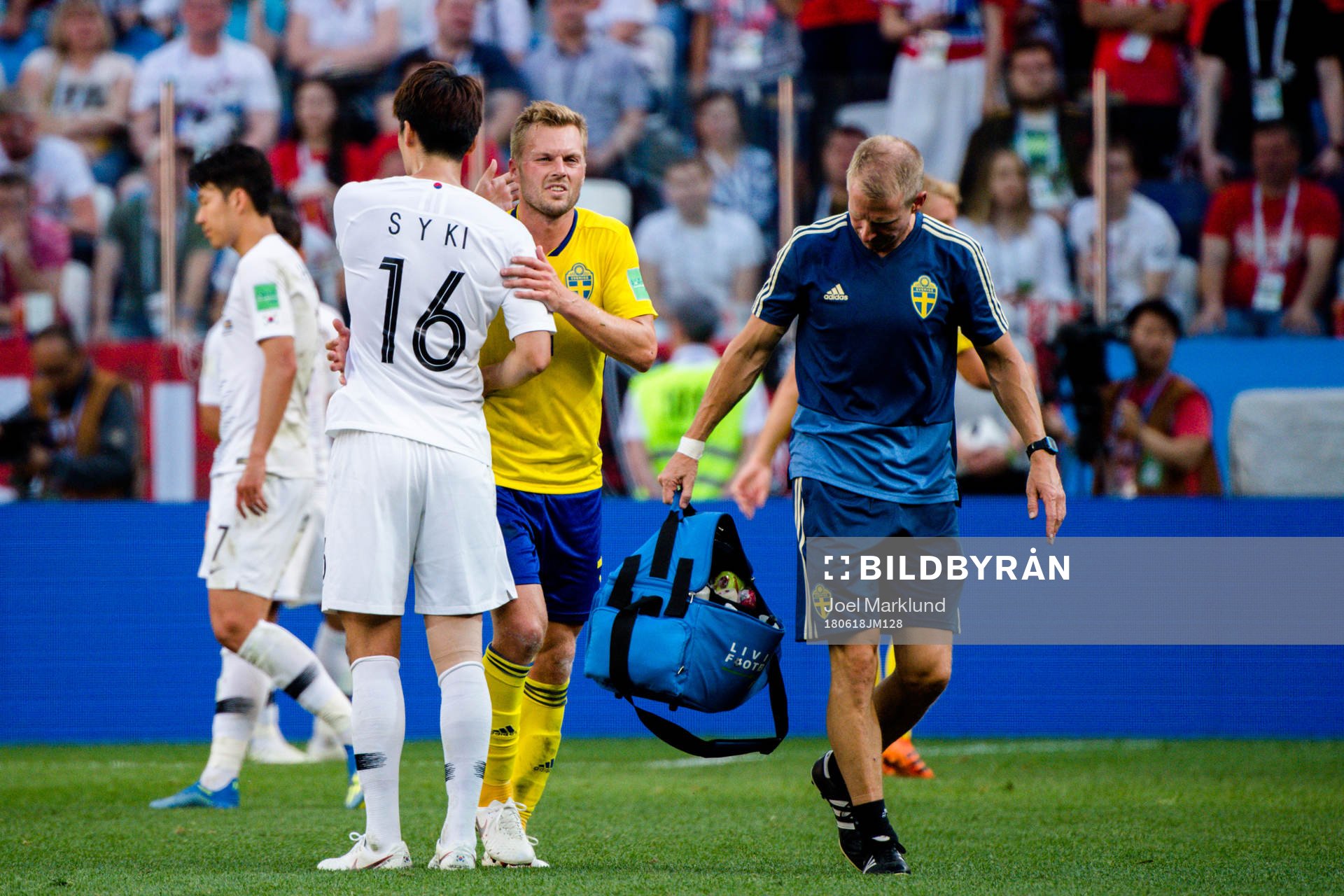 Sebastian Larsson of Sweden in pain