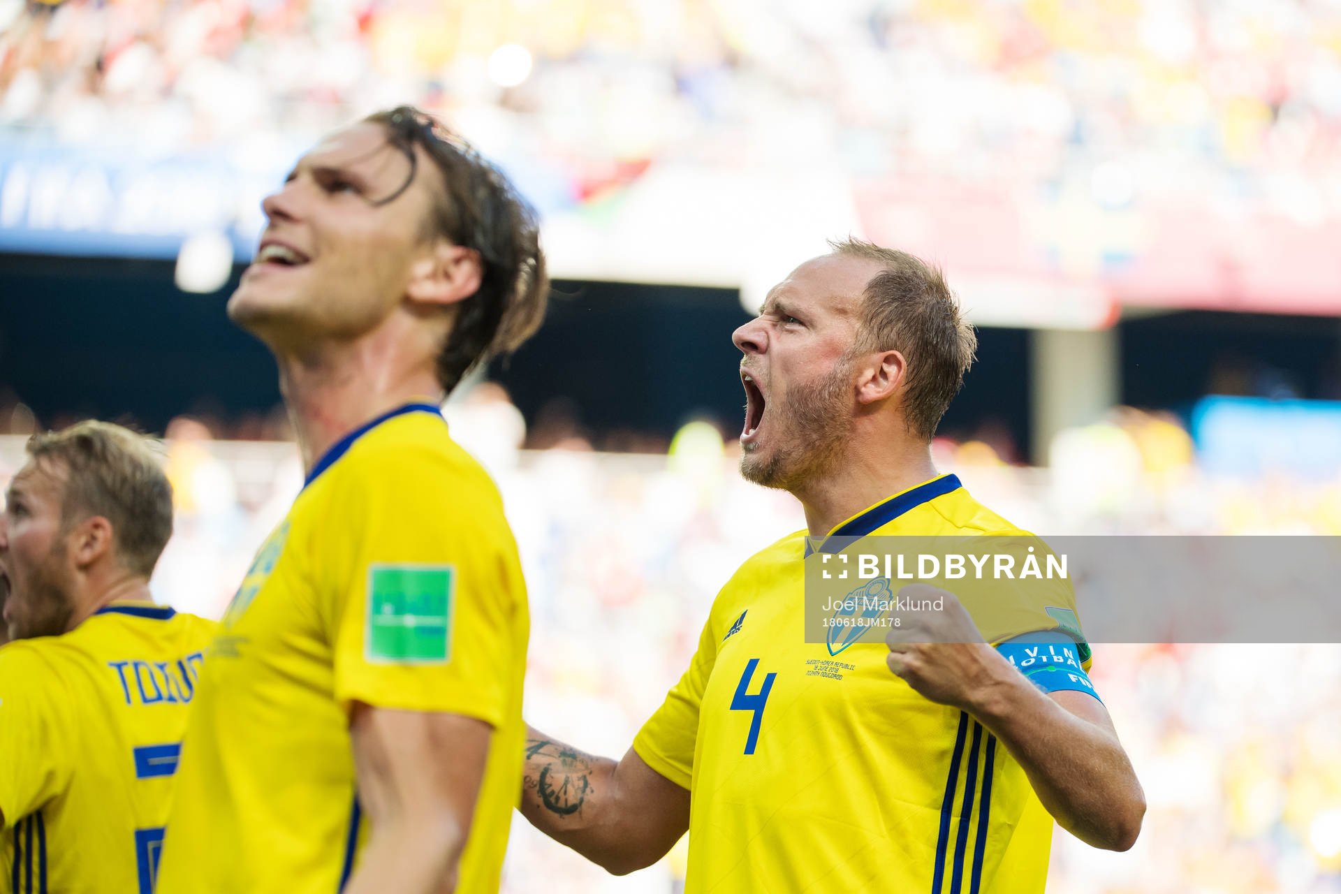 Andreas Granqvist of Sweden celebrate