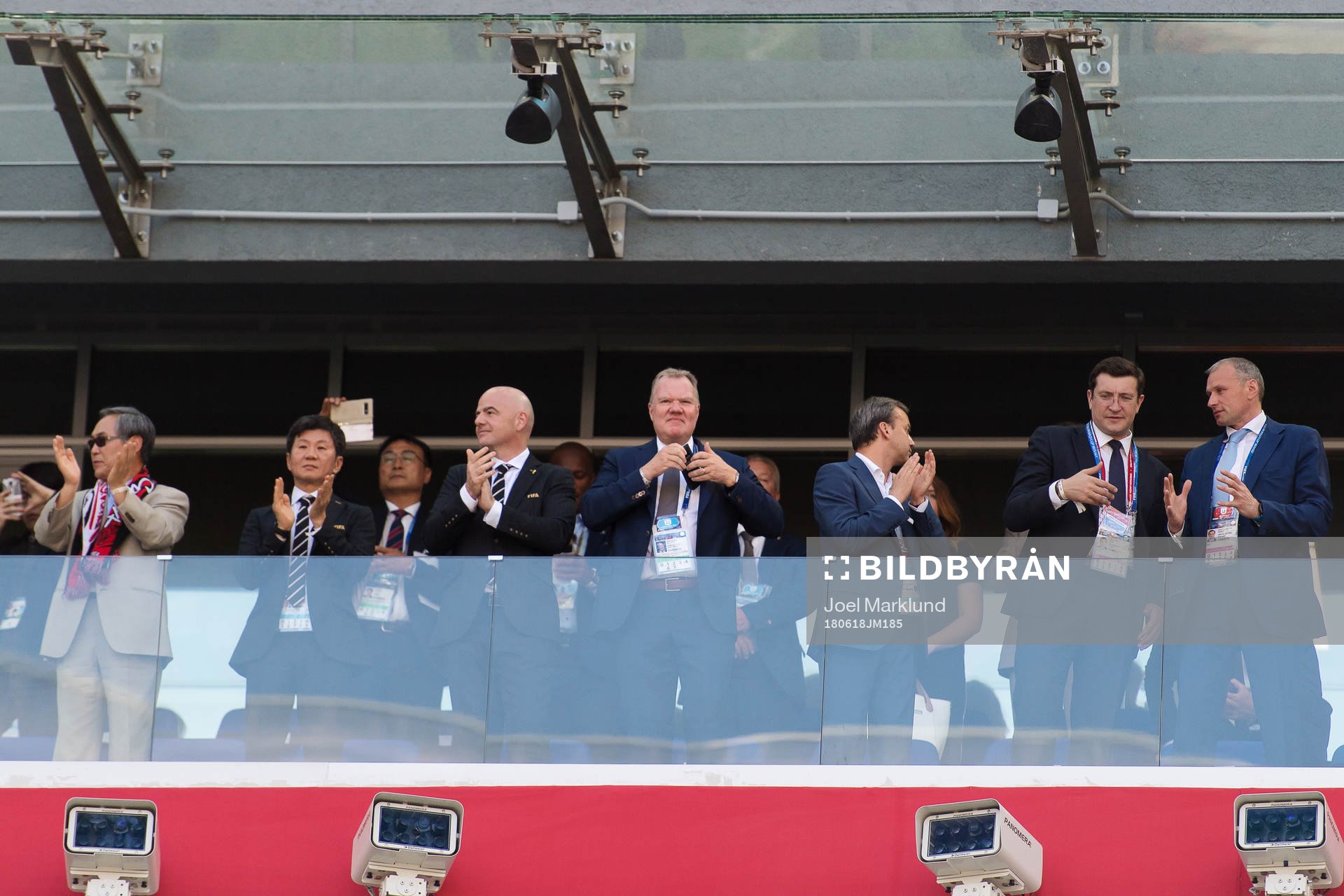 Gianni Infantino, president of FIFA, and Karl-Erik Nilsson,
