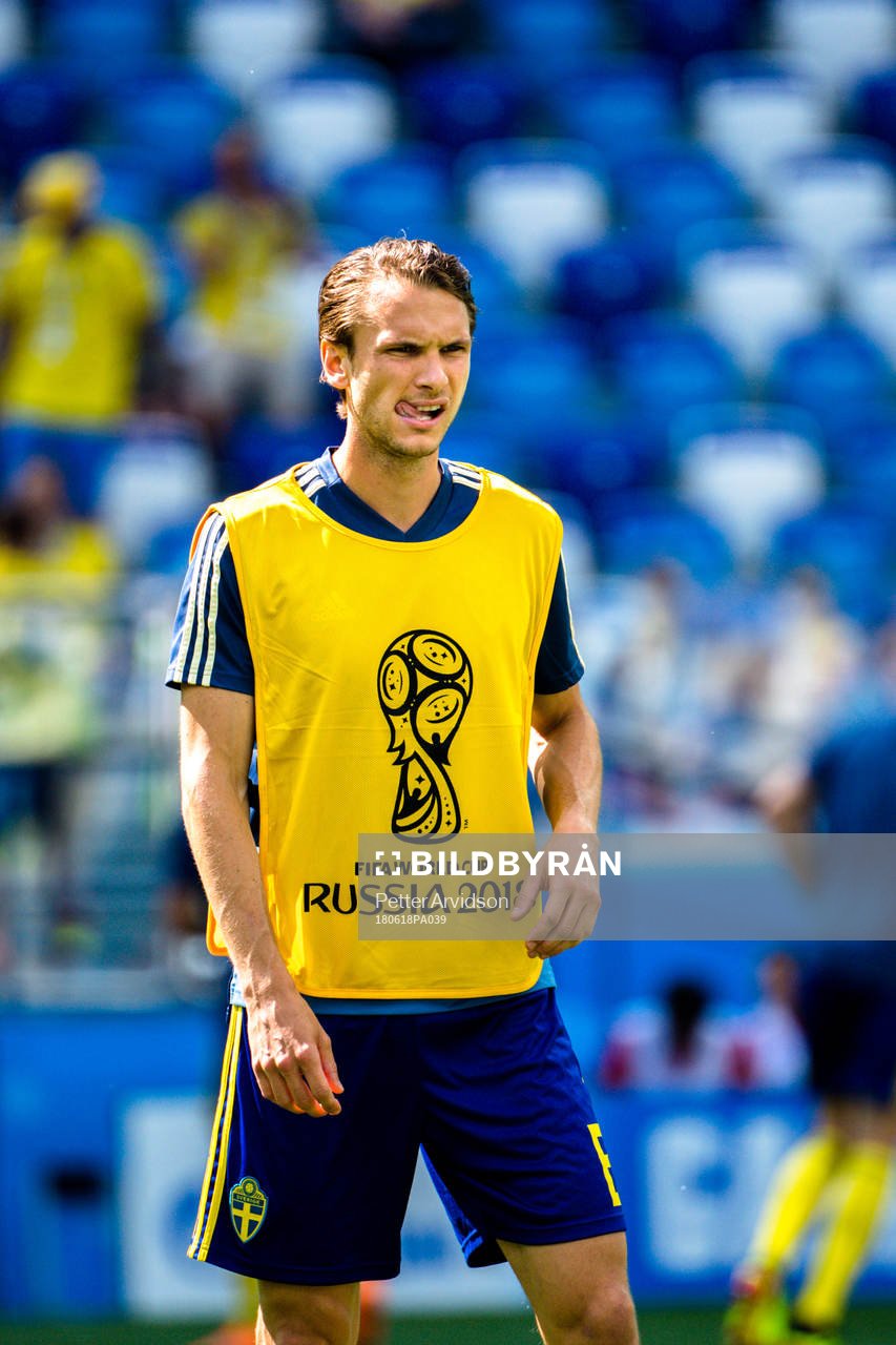 Albin Ekdal of Sweden prior the FIFA World Cup group stage
