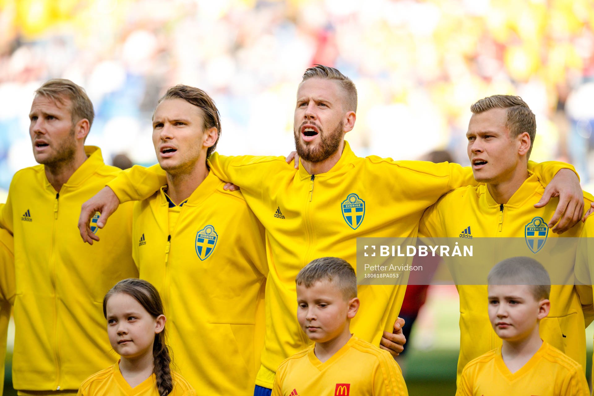 Ola Toivonen, Albin Ekdal, Pontus Jansson and Viktor