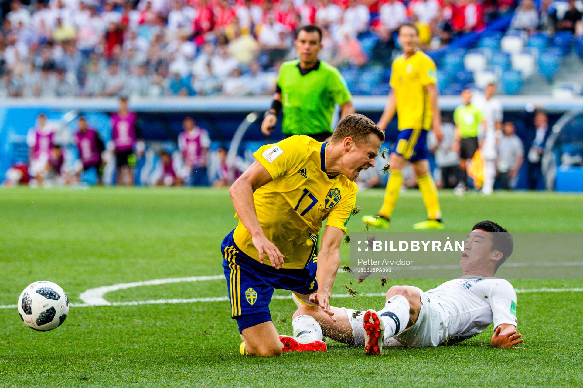 Viktor Claesson of Sweden and Minwoo Kim of South Korea