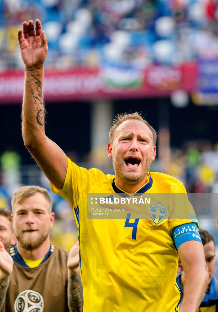 Andreas Granqvist of Sweden celebrates