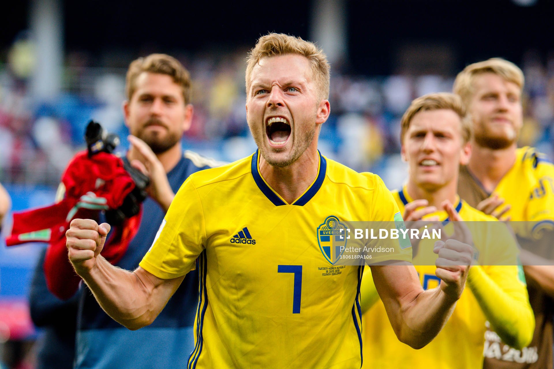 Sebastian Larsson of Sweden celebrates