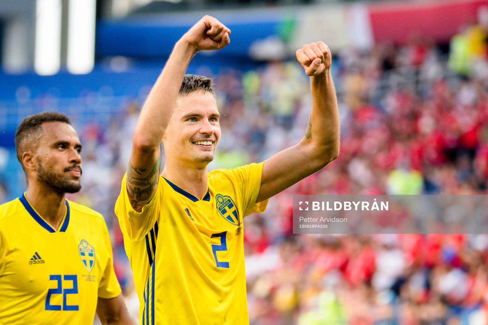 Mikael Lustig of Sweden celebrates