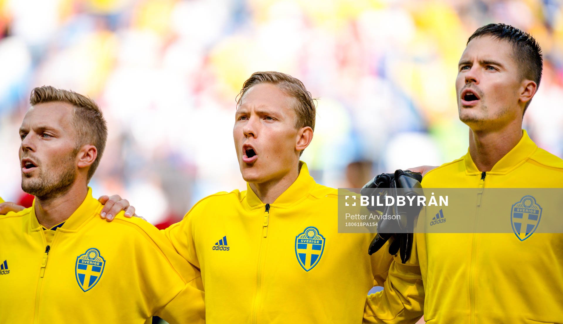 Sebastian Larsson, Ludwig Augustinsson and Mikael Lustig of