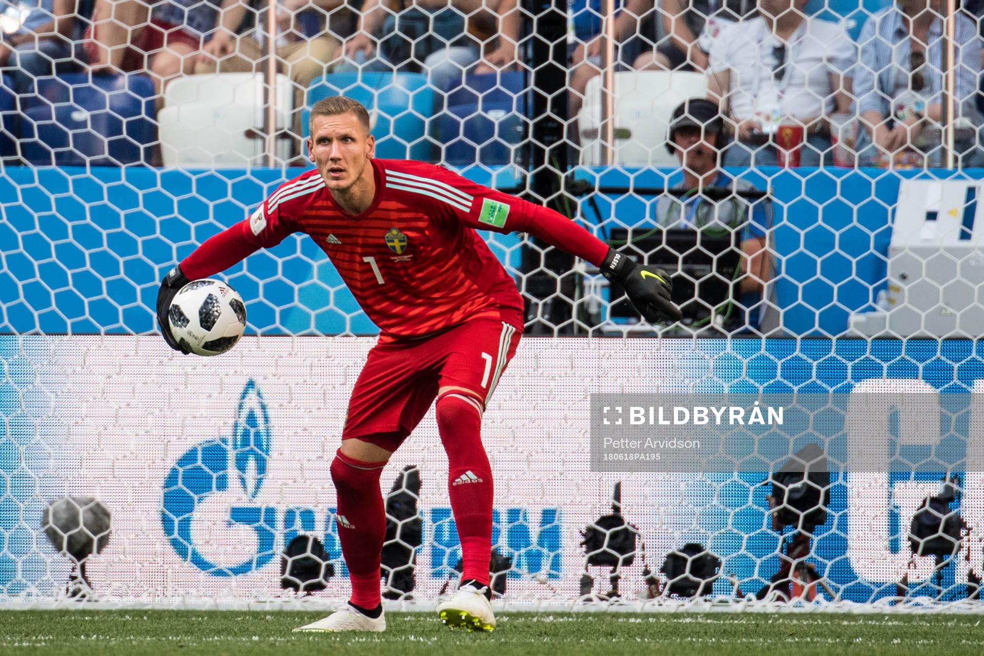 Goalkeeper Robin Olsen of Sweden