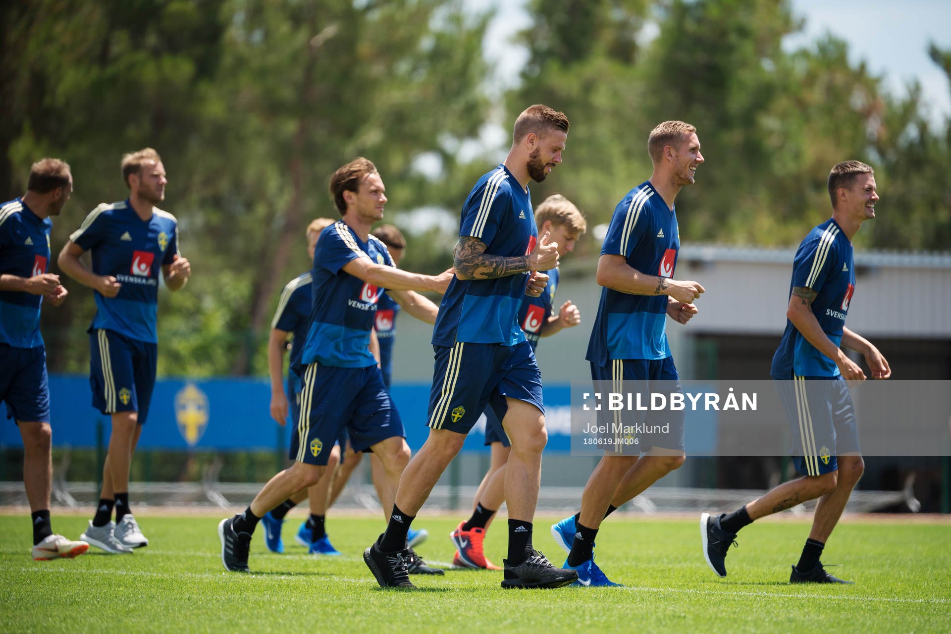 Pontus Jansson, Robin Olsen and Mikael Lustig of the