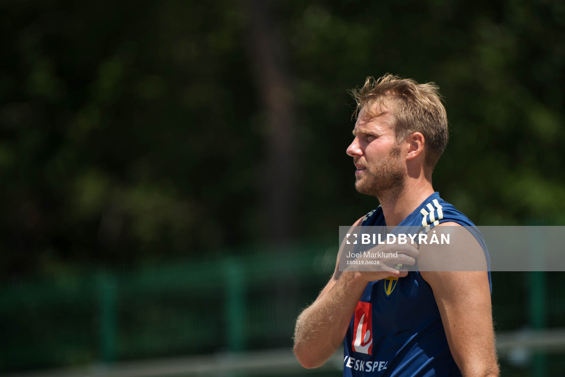 Ola Toivonen of the Swedish national football team at a