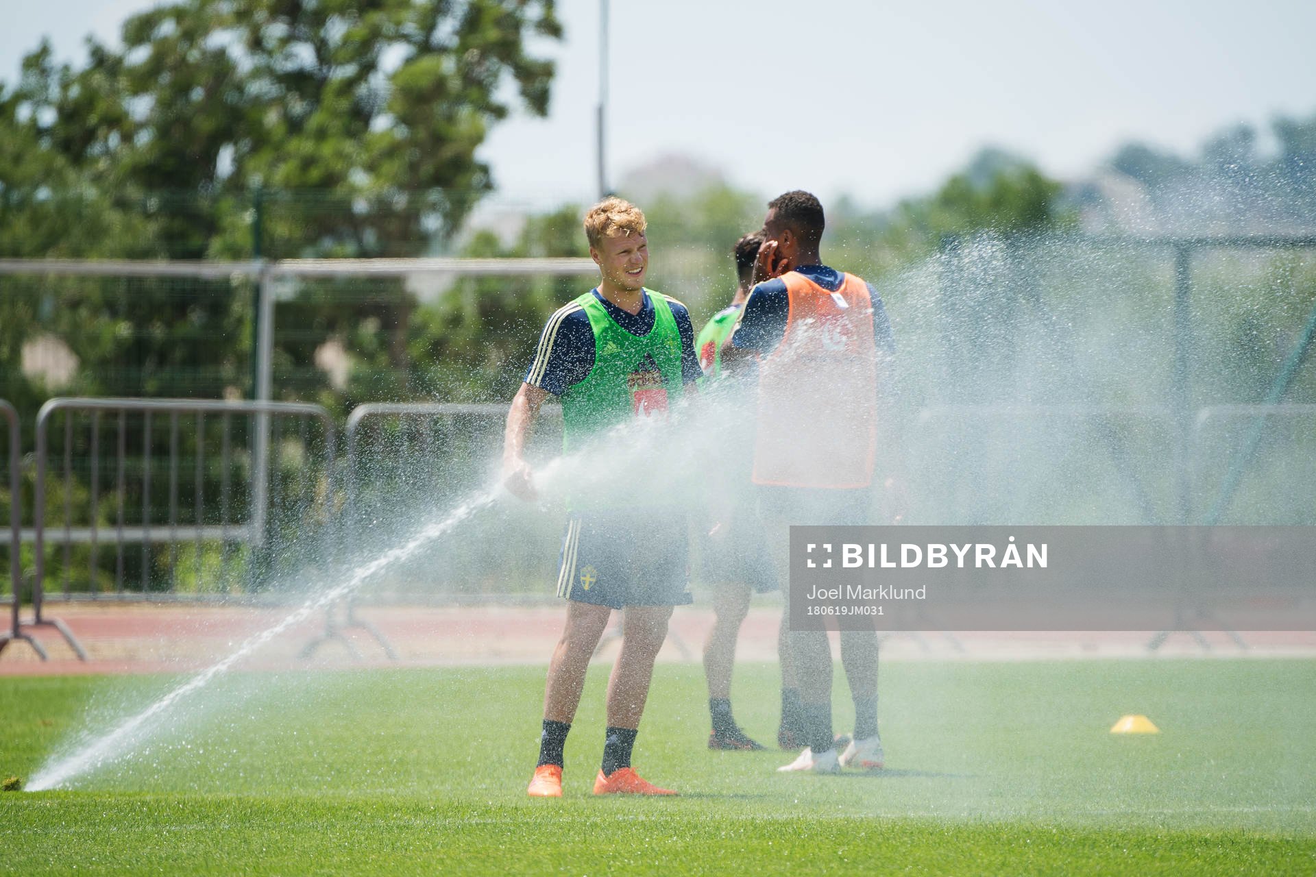 Oscar Hiljemark of the Swedish national football team at a