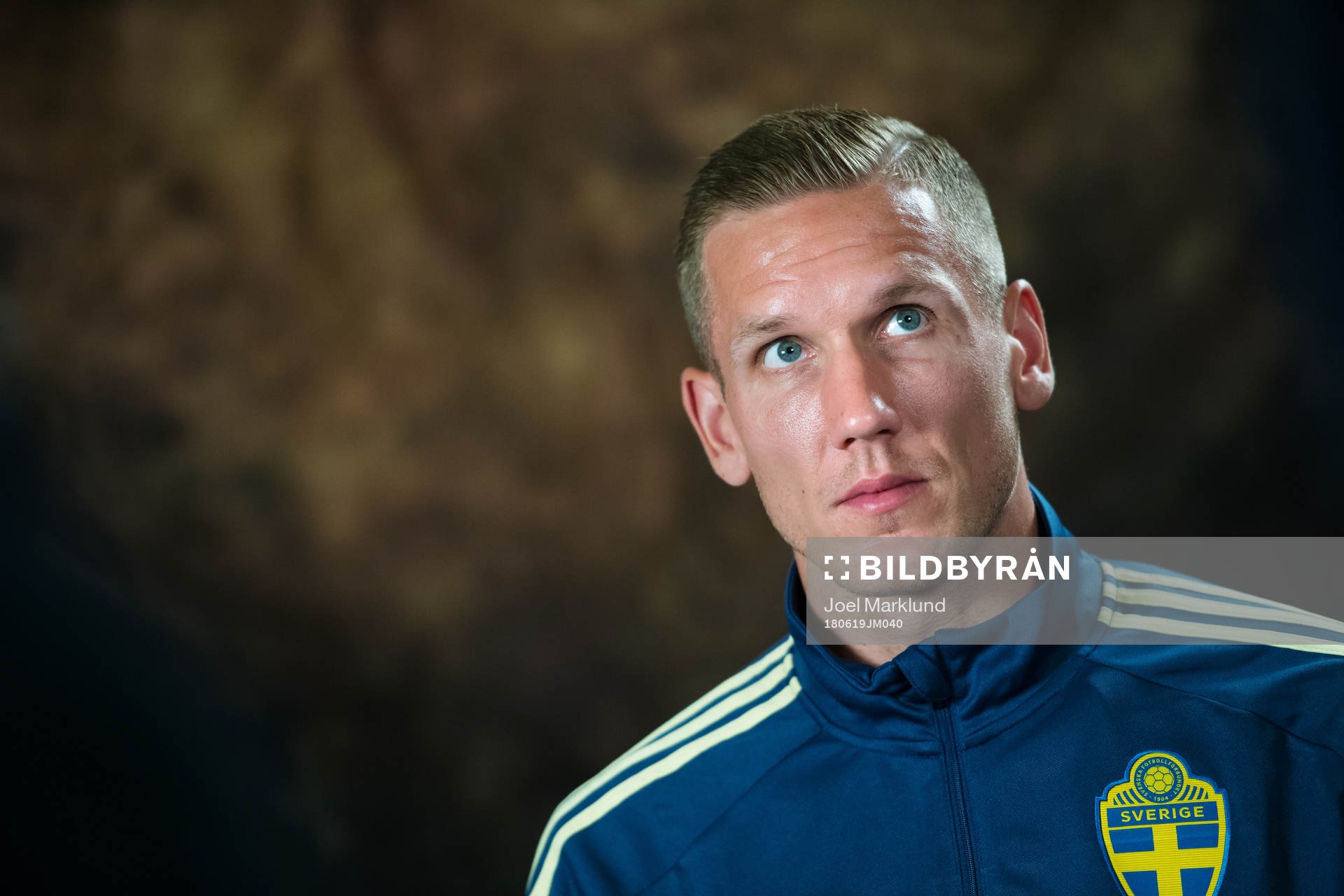 Robin Olsen of the Swedish national football team at a