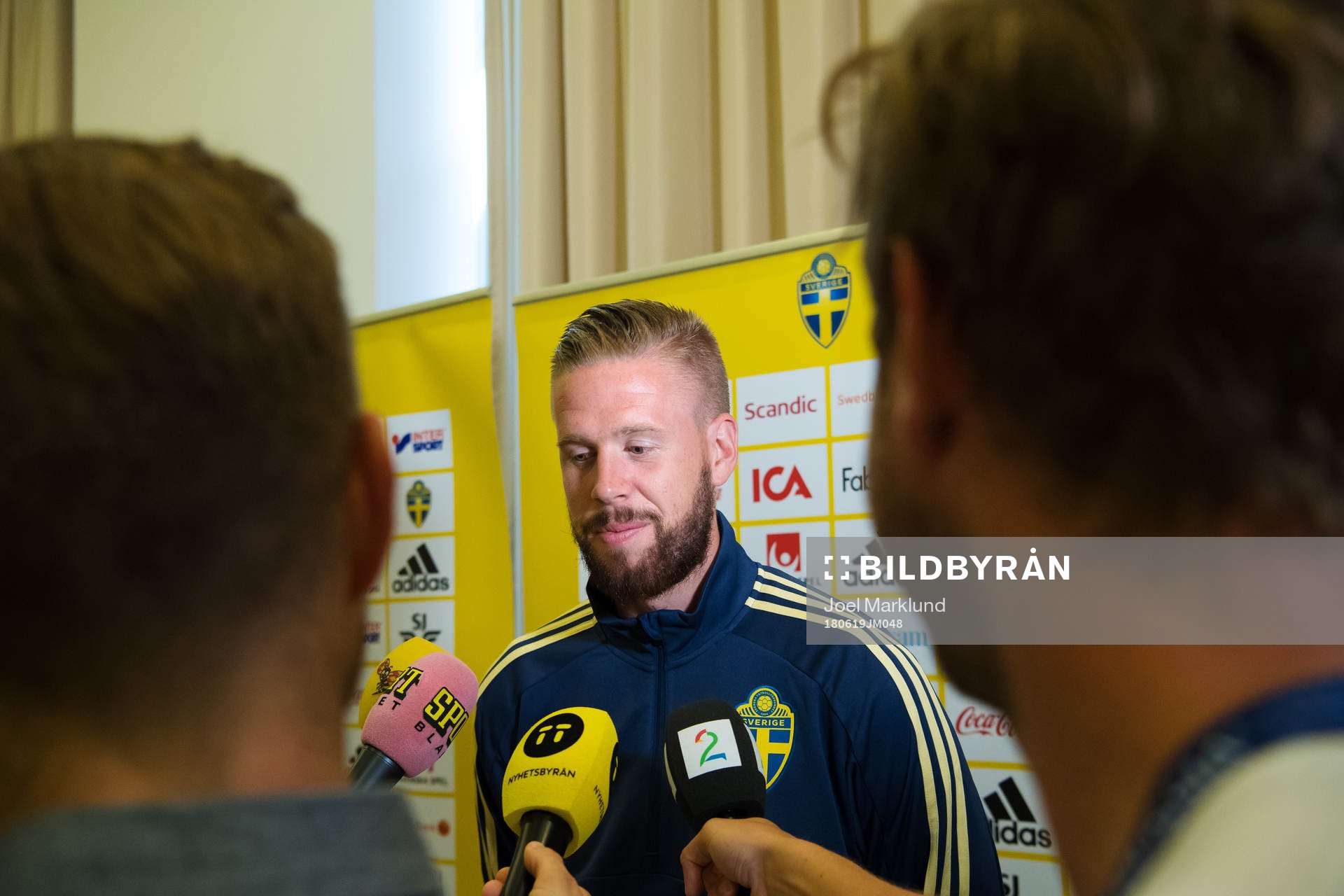 Pontus Jansson of the Swedish national football team at a