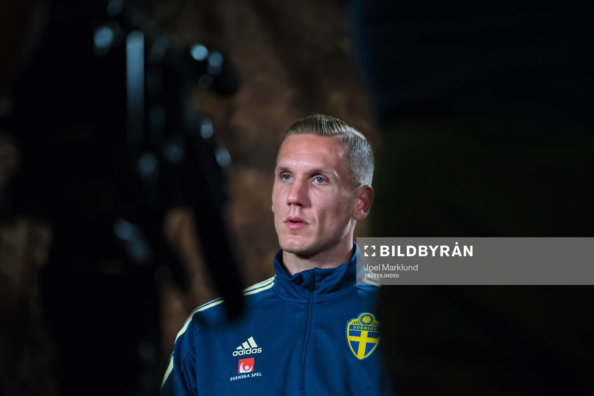 Robin Olsen of the Swedish national football team at a